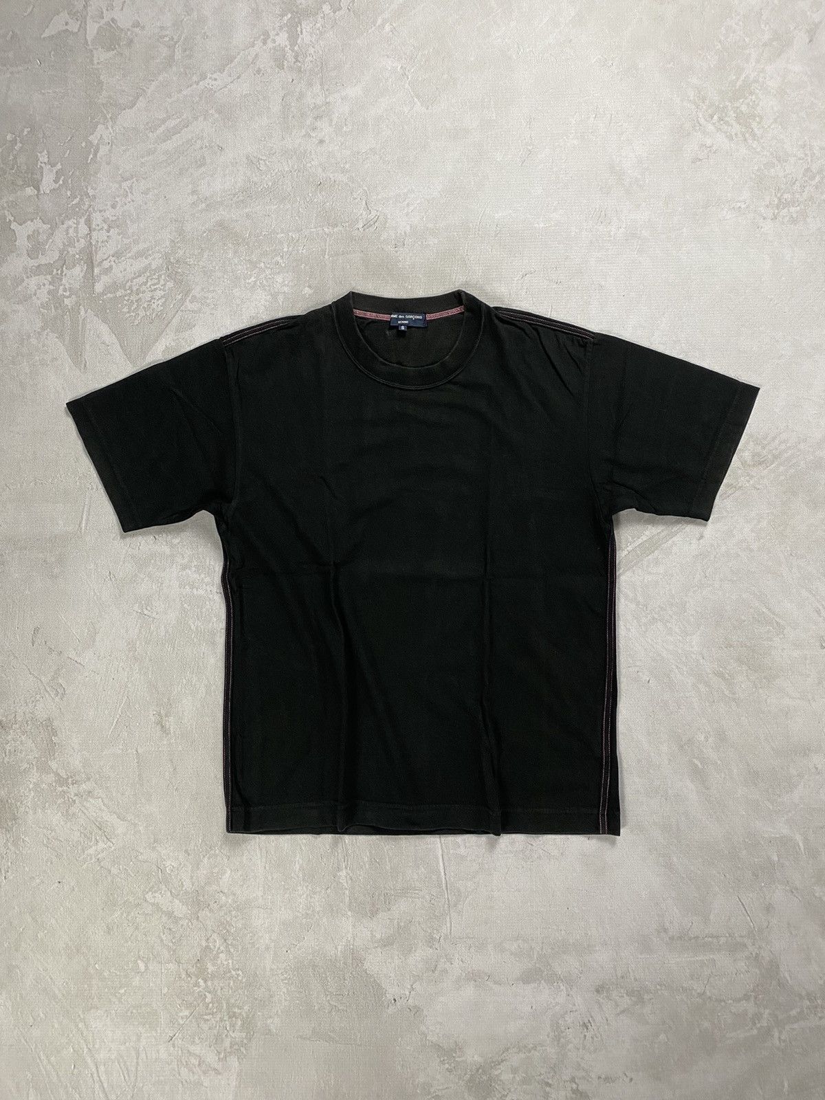 image of Comme Des Garcons x Comme Des Garcons Homme Blank T-Shirt in Black, Men's (Size Small)