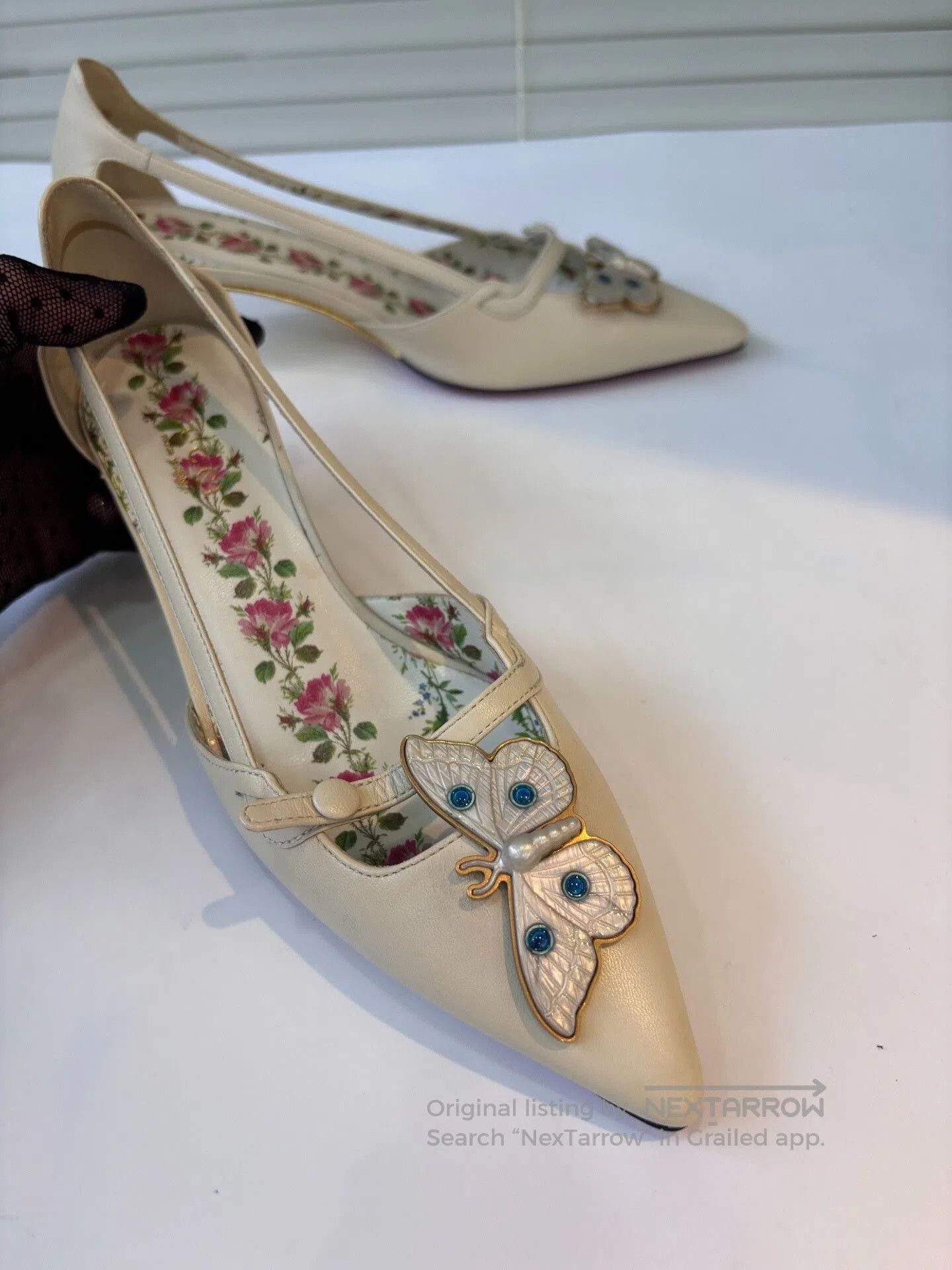 Gucci Gucci Bamboo Heel Tortoiseshell Bow Floral. Size US 5 / IT 35 - 6 Thumbnail