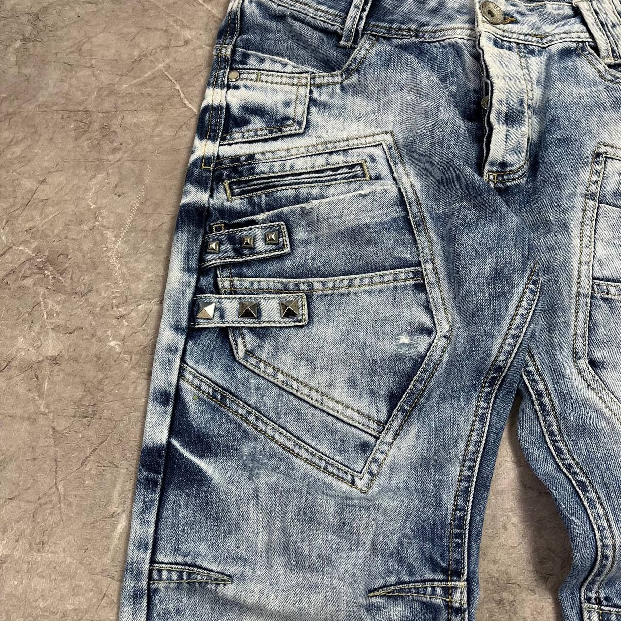 Japanese Brand Jeans Dirty Pants Faded Crash Denim Thrashed Y2K Distressed Size US 33 - 3 Thumbnail