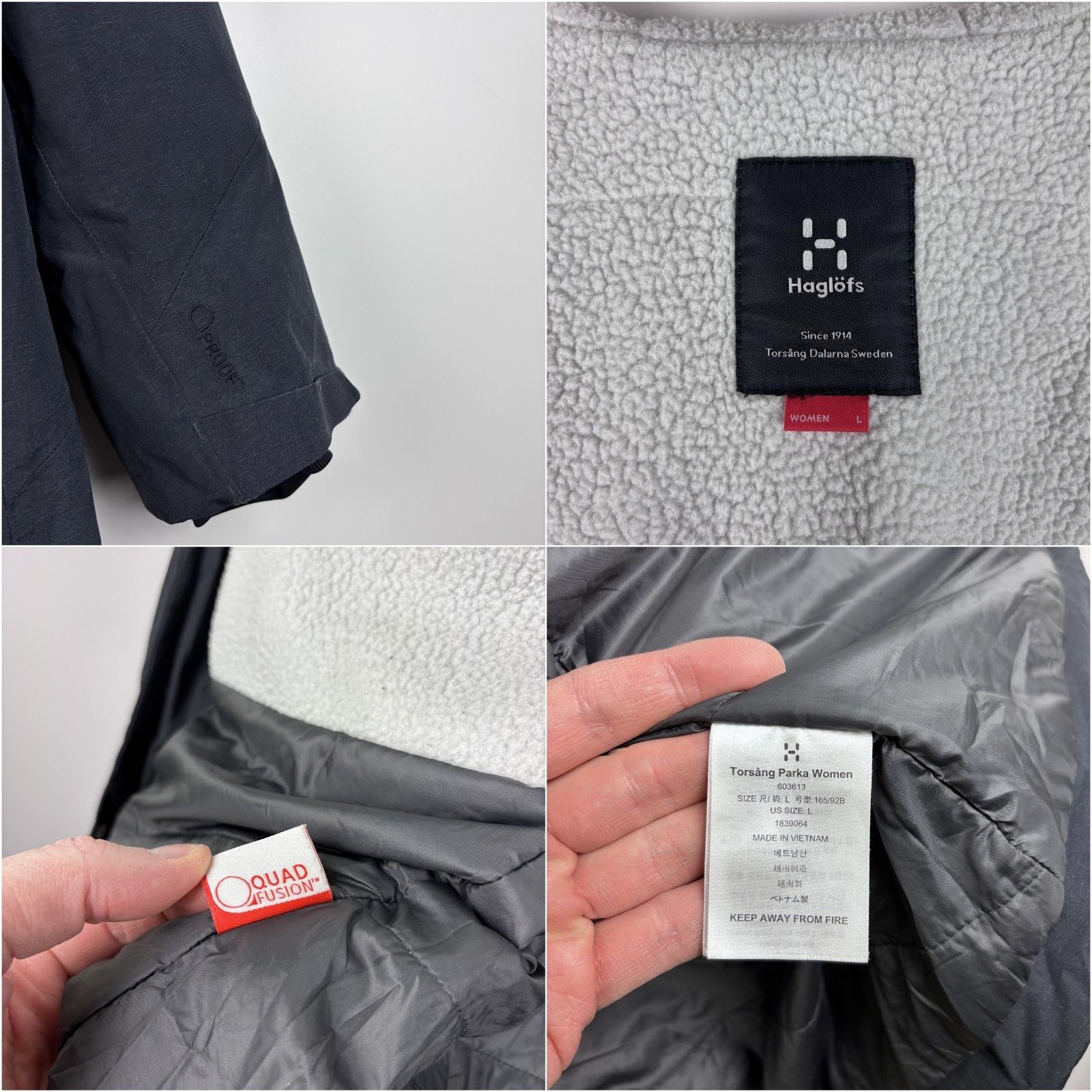 Haglofs Womens Haglofs Torsang Parka Jacket Gray Back Size L Size L / US 10 / IT 46 - 10 Thumbnail