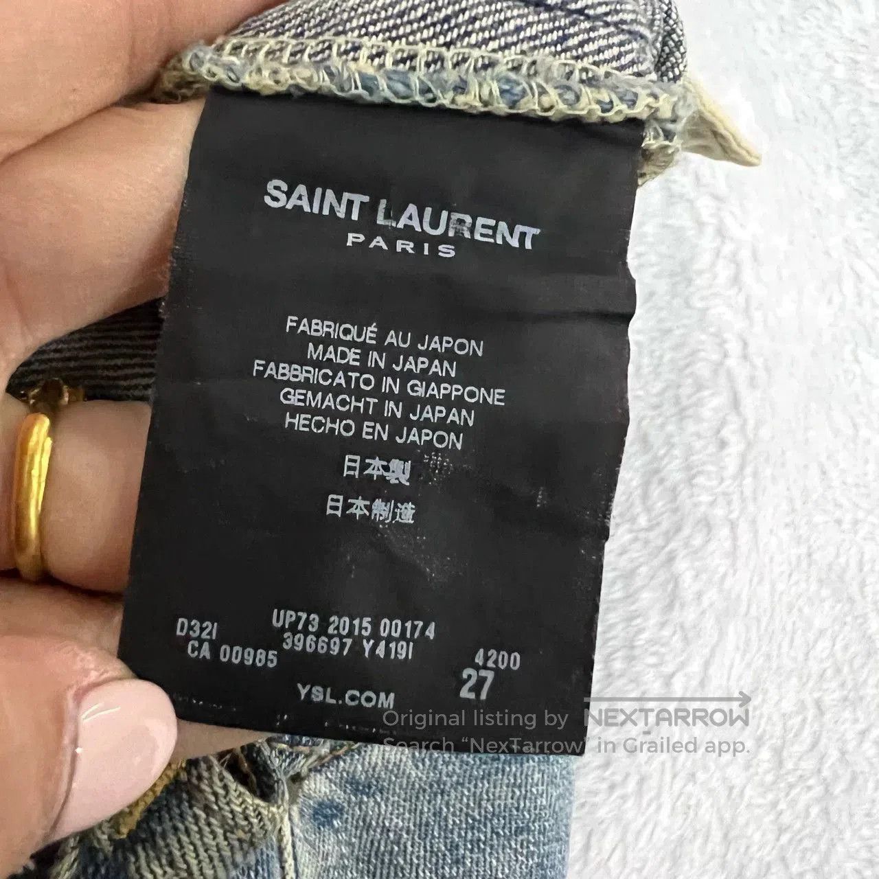 Saint Laurent Paris Saint Laurent SLP Washed Distressed Jeans. Size 27" / US 4 / IT 40 - 4 Thumbnail
