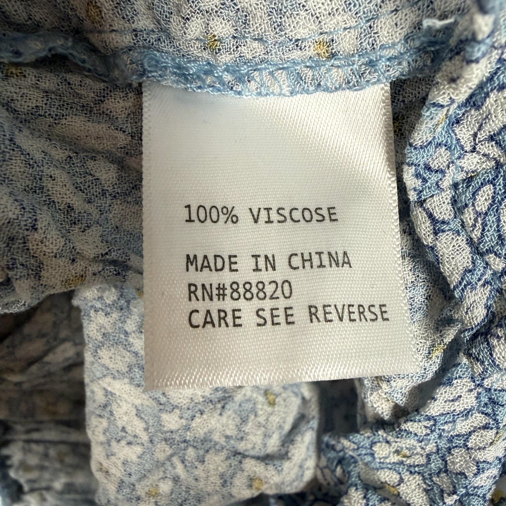 Cynthia Rowley Cynthia Rowley Tunic Top Womens S Blue Floral Ruffle Hem Boho Cottagecore Sleeveless V-Neck Lightweight Swingy Casual Holiday? Size S / US 4 / IT 40 - 5 Thumbnail