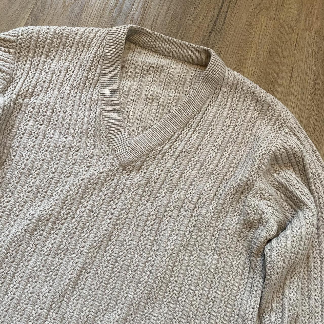Other Cream and white knit sweater #90s Vintage Retro 90s Boxy Size US S / EU 44-46 / 1 - 3 Thumbnail