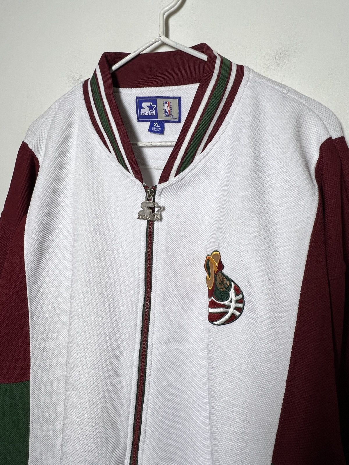 NBA starter seattle supersonics waffle zip sweatshirt Size US XL / EU 56 / 4 - 4 Thumbnail