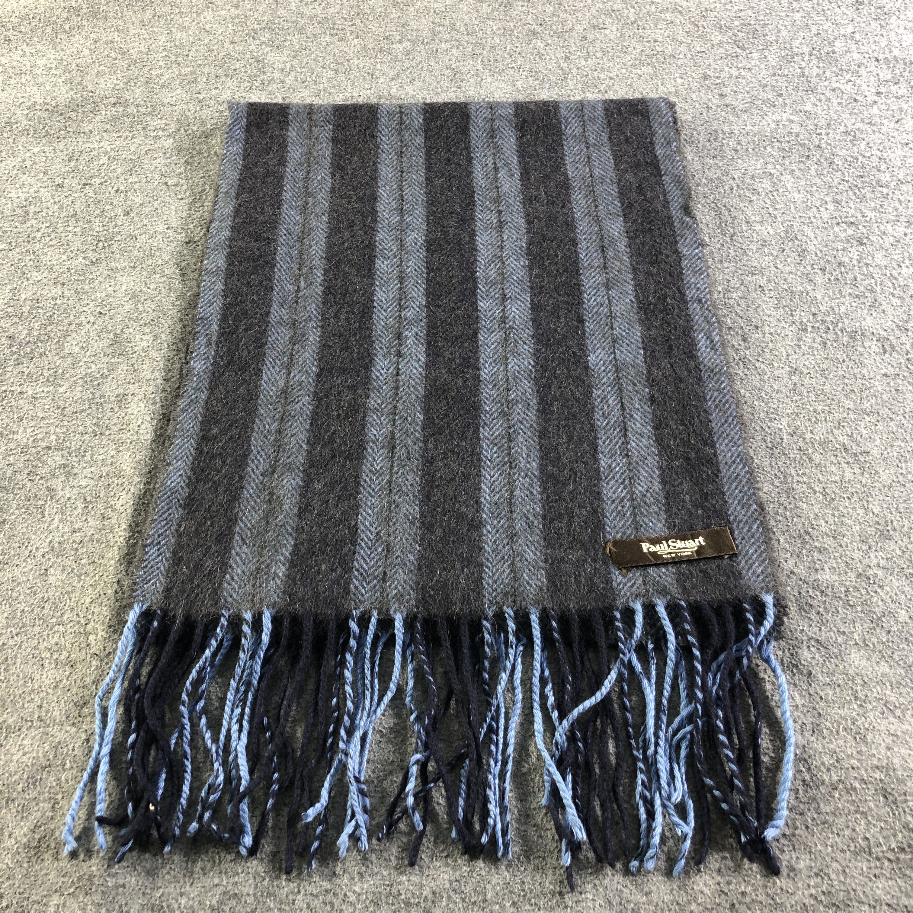 Paul Stuart Paul Stuart Striped Cashmere Scarf Muffler V2019 Size ONE SIZE - 2 Thumbnail