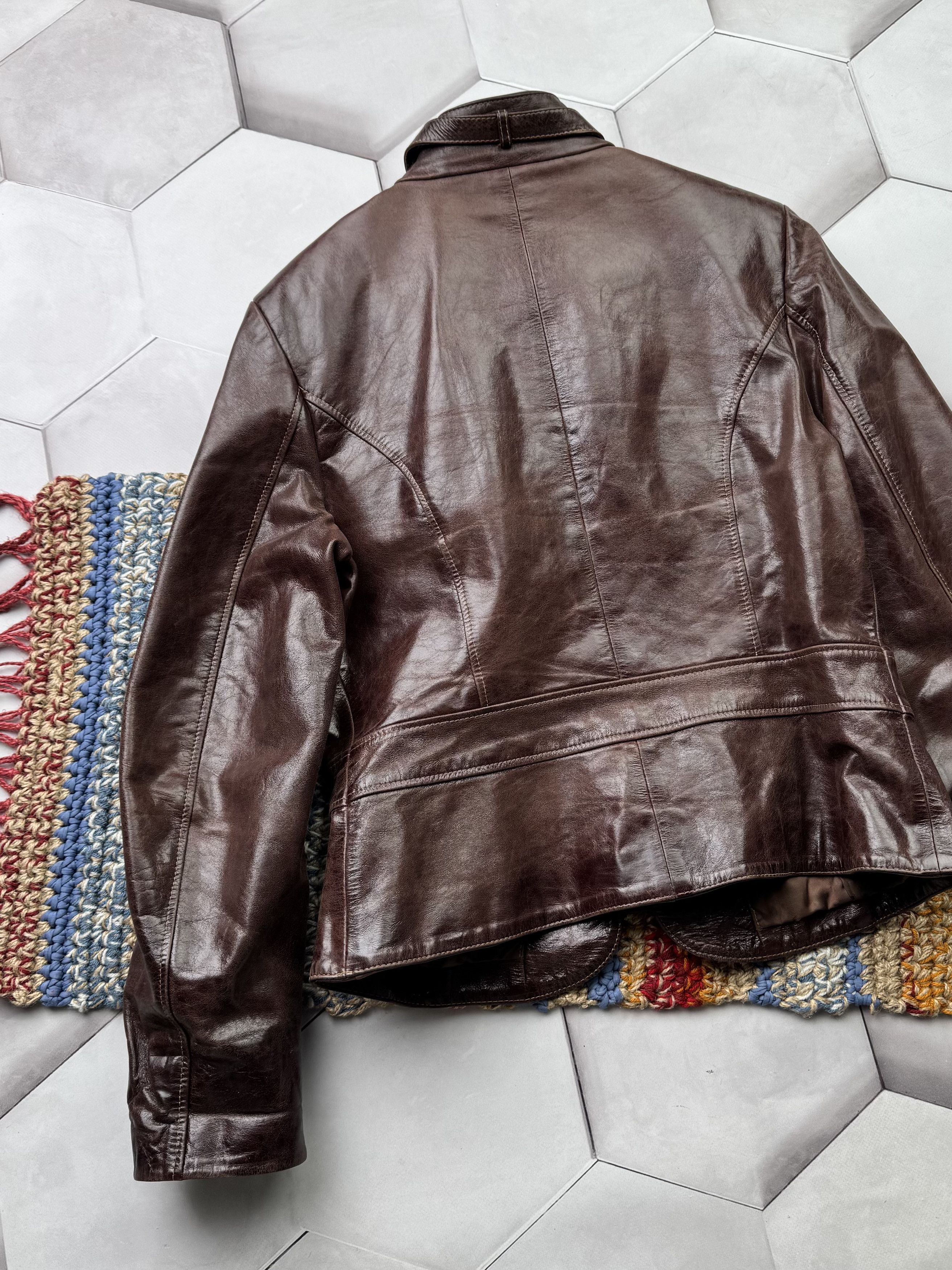 Vintage Vintage Cropped Leather Jacket Size L / US 10 / IT 46 - 14 Thumbnail