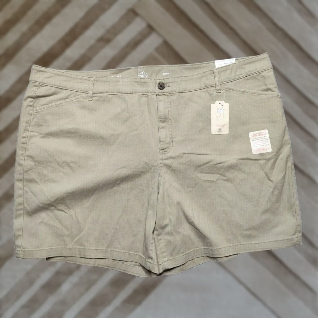 Vintage St Johns Bay Women Plus 26W Biscotti Secretly Slender 7" Shorts NEW Size 26" / US 2 / IT 38 - 1 Thumbnail