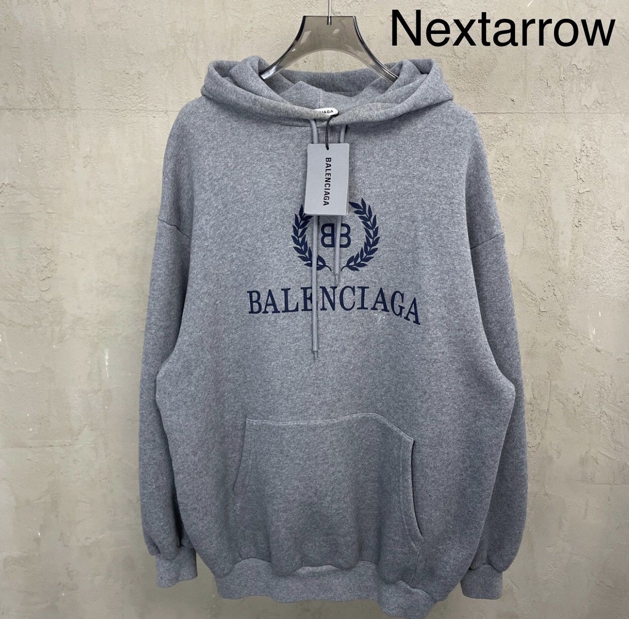 Balenciaga Balenciaga Grey Double B Wheat Ear Logo Hoodie Hoodie Size US XS / EU 42 / 0 - 1 Thumbnail