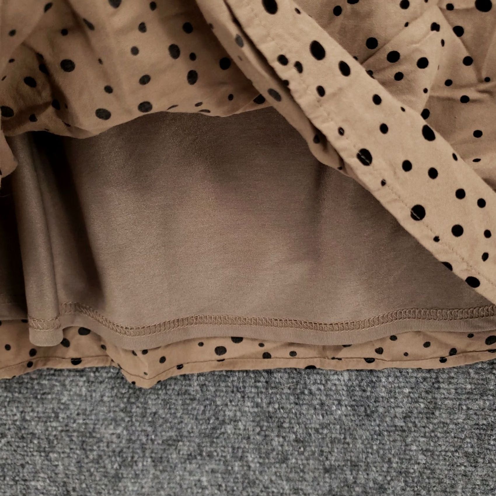 Loft LOFT Ann Taylor Dress Womens Petite Brown Fit & Flare Polka Dot Tie Front Sleeveless A-Line Mini 2XSP XS Petites Womens 2XSP Size XXS / US 00 / IT 34 - 6 Thumbnail