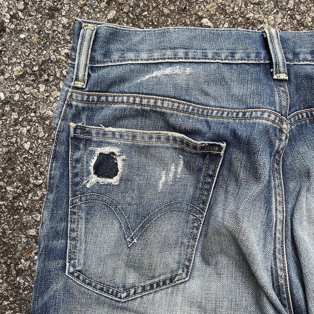 Levi's Flare Jeans Vintage Levis 517 Distressed Boot Cut Denim Size US 30 / EU 46 - 15 Thumbnail