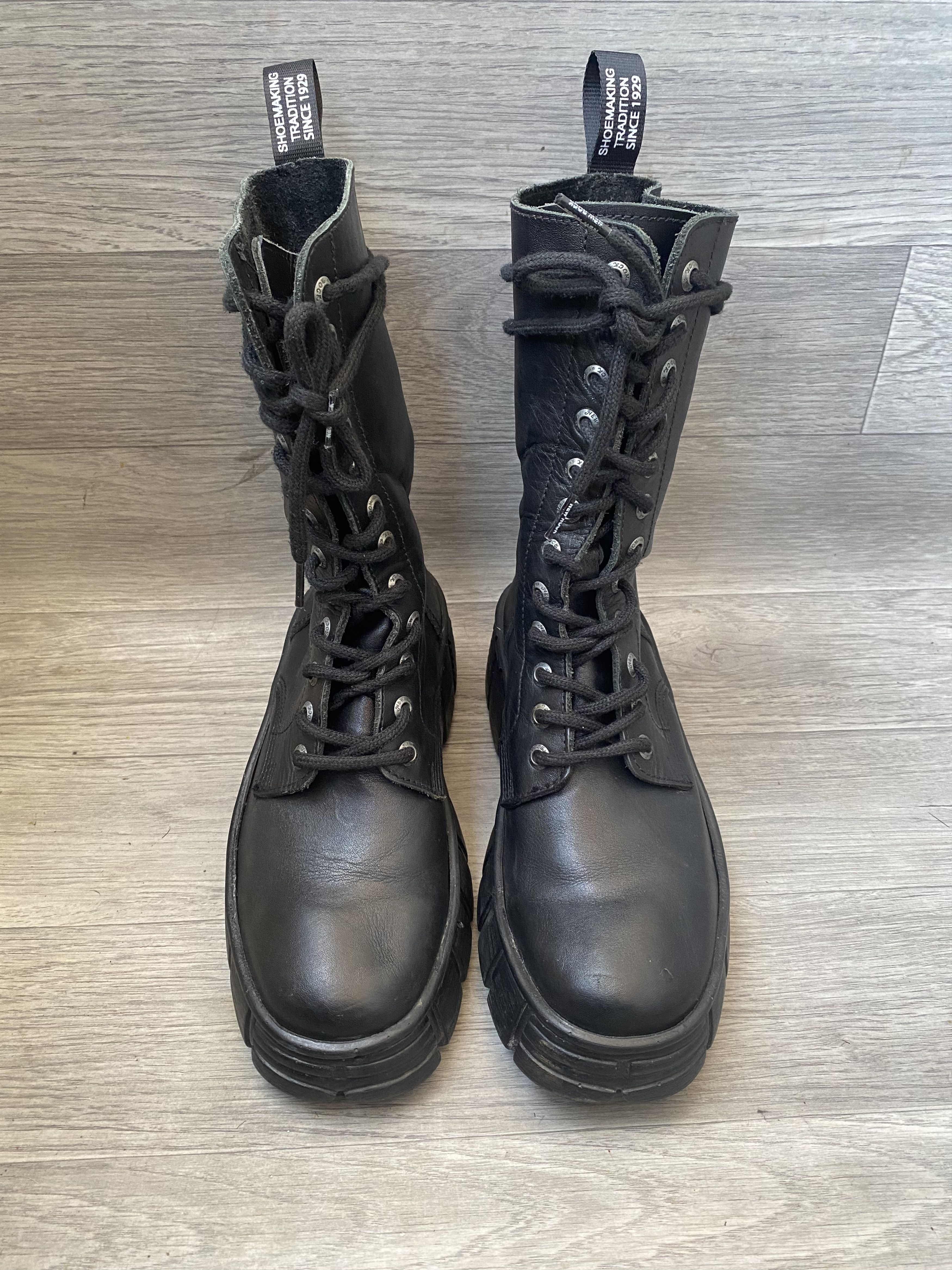 New Rock New rock chunky combat punk leather boots sz 37 Size US 7 / IT 37 - 3 Thumbnail