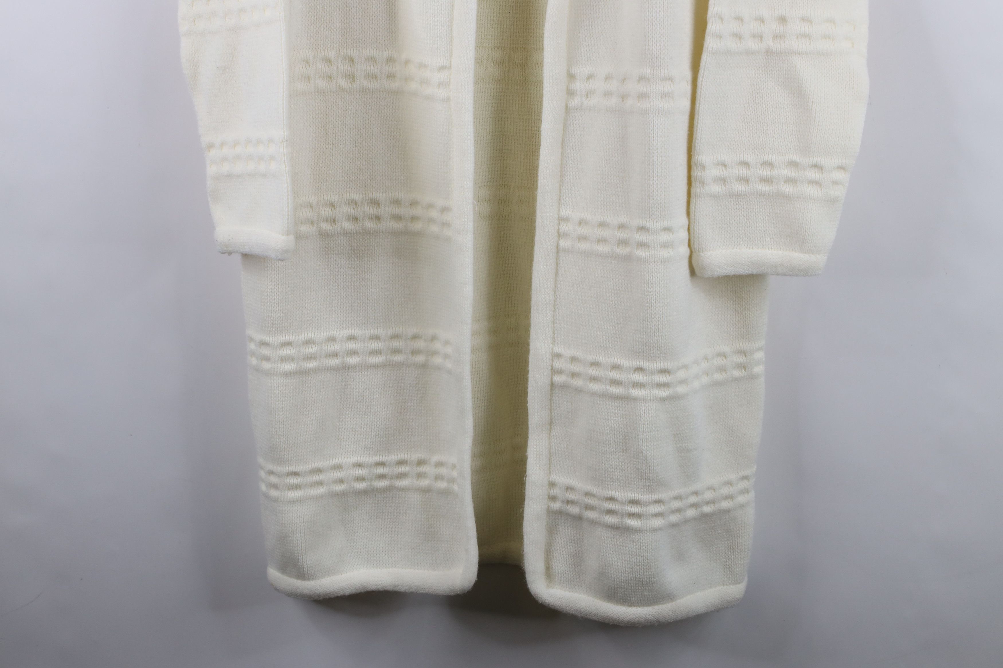 Vintage Vintage 60s 70s Streetwear Knit Open Front Cardigan Sweater Size M / US 6-8 / IT 42-44 - 3 Thumbnail