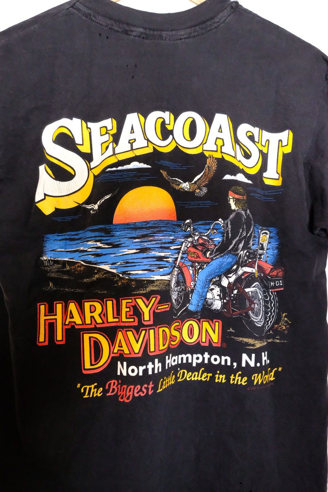 Harley Davidson × Vintage Vintage 1986 Harley Davidson Seacoast t-shirt Size US M / EU 48-50 / 2 - 3 Thumbnail