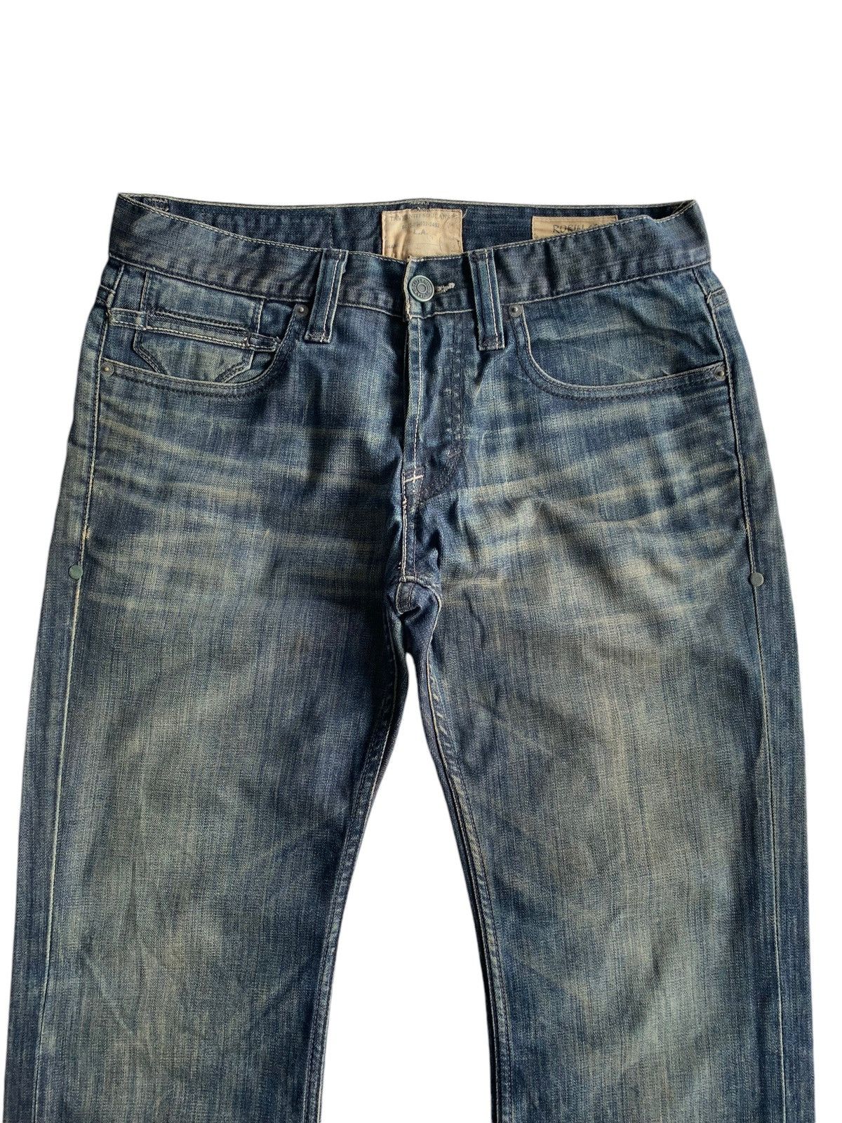Tornado Mart FLARE Taverniti So Jeans Punk Style Distressed Denim☠️🎌 Size US 33 - 9 Thumbnail