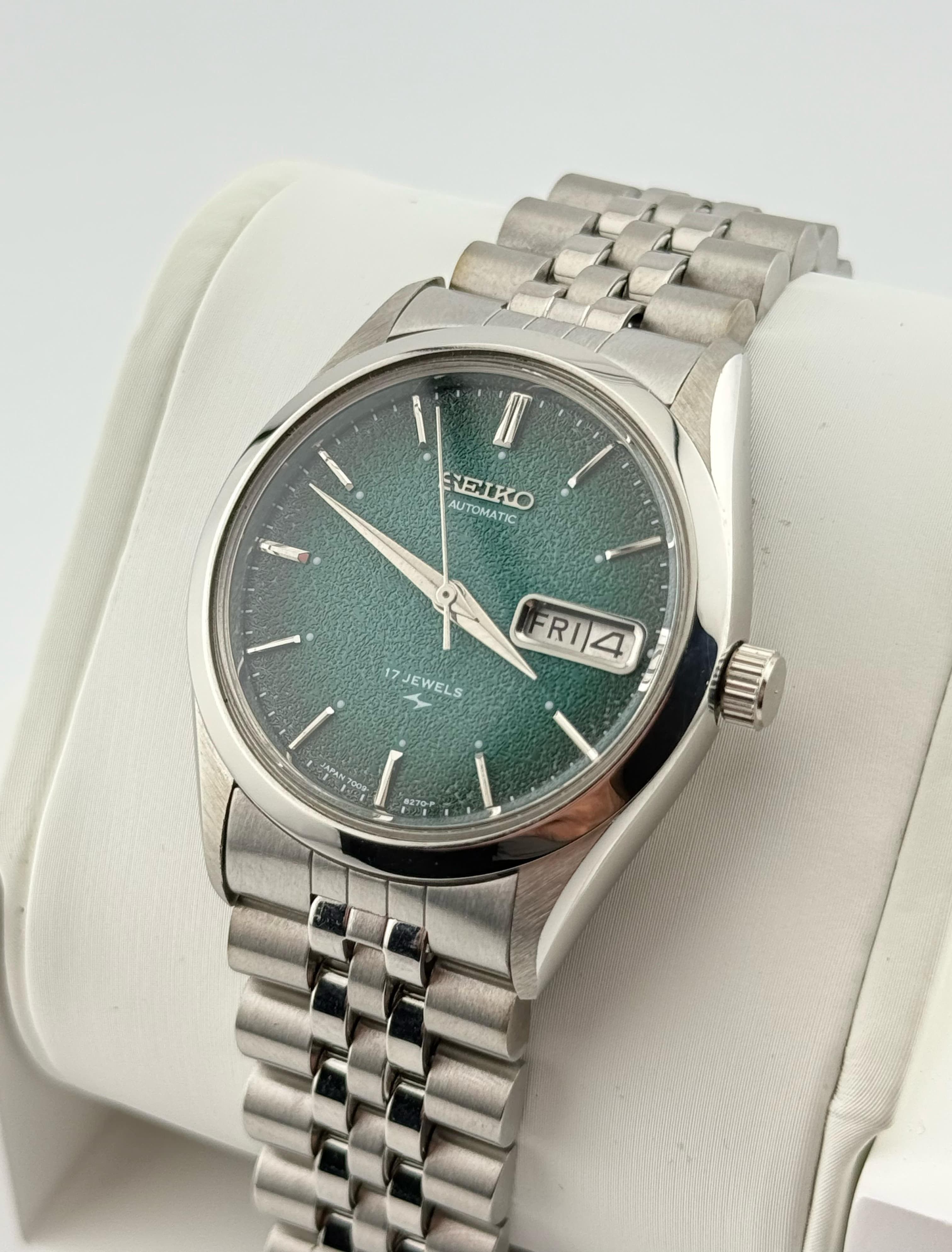 Seiko Elegant Seiko 5 Men's Wrist Watch|Green textured Dial|36mm Size 36 - 2 Thumbnail