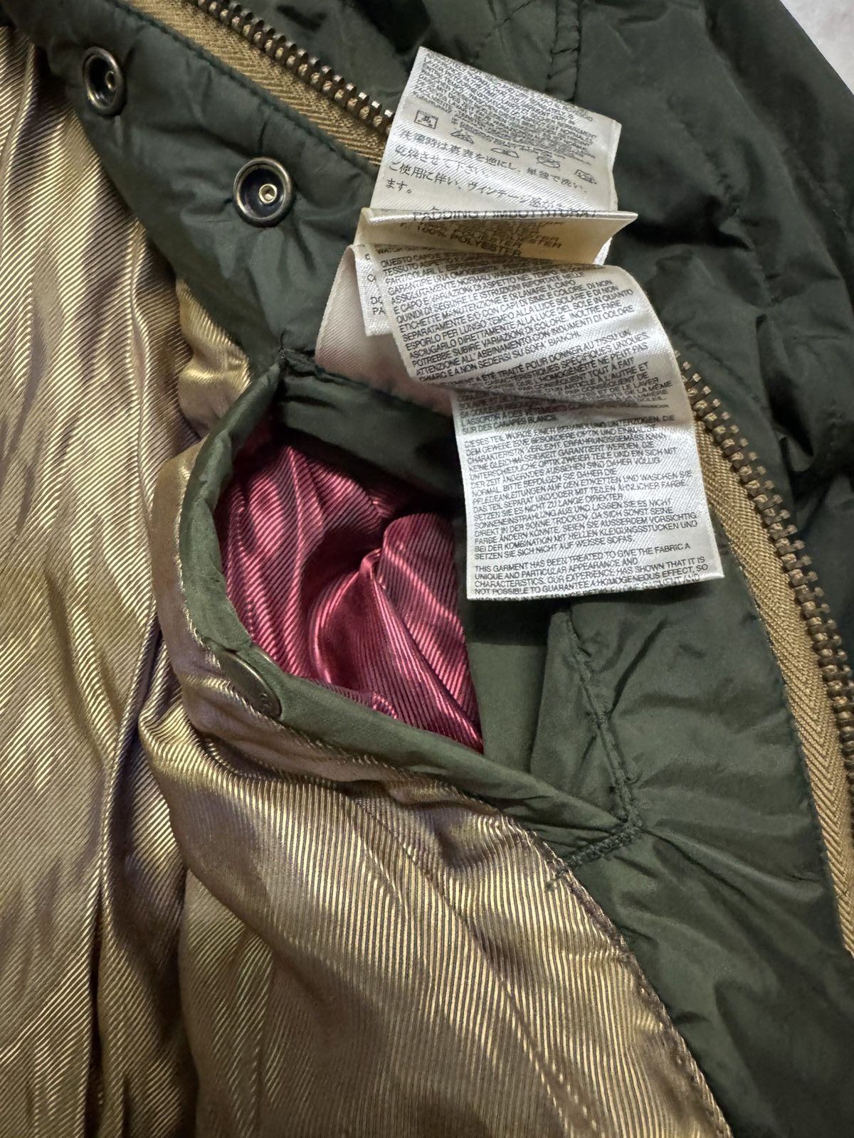 Diesel 💥VINTAGE Y2K DIESEL-CO OLIVE GREEN MILITARY DISTRESS BOMBERS Size US S / EU 44-46 / 1 - 17 Thumbnail