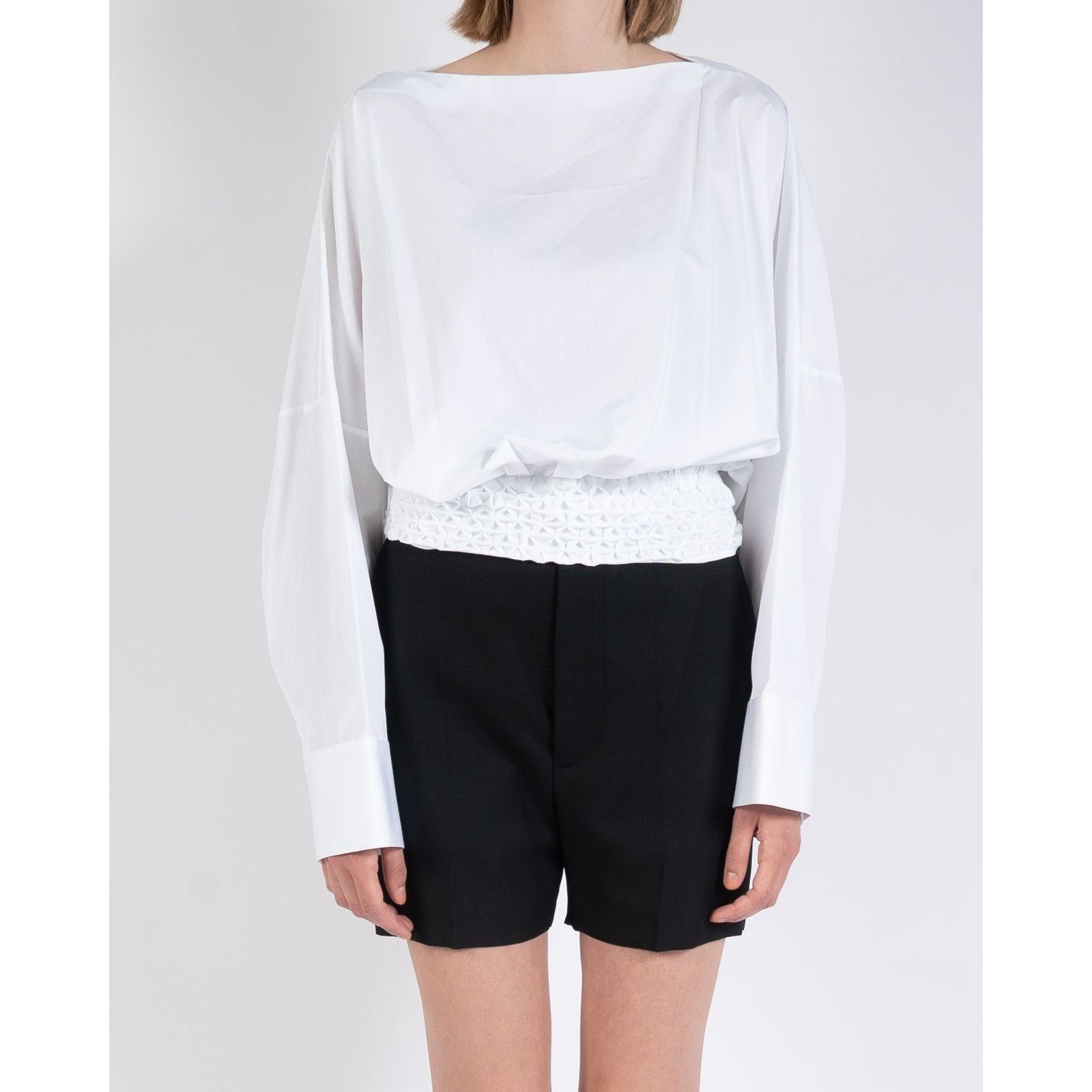 Haider Ackermann SS17 White Boatneck Shirt Top Size XS / US 0-2 / IT 36-38 - 1 Thumbnail