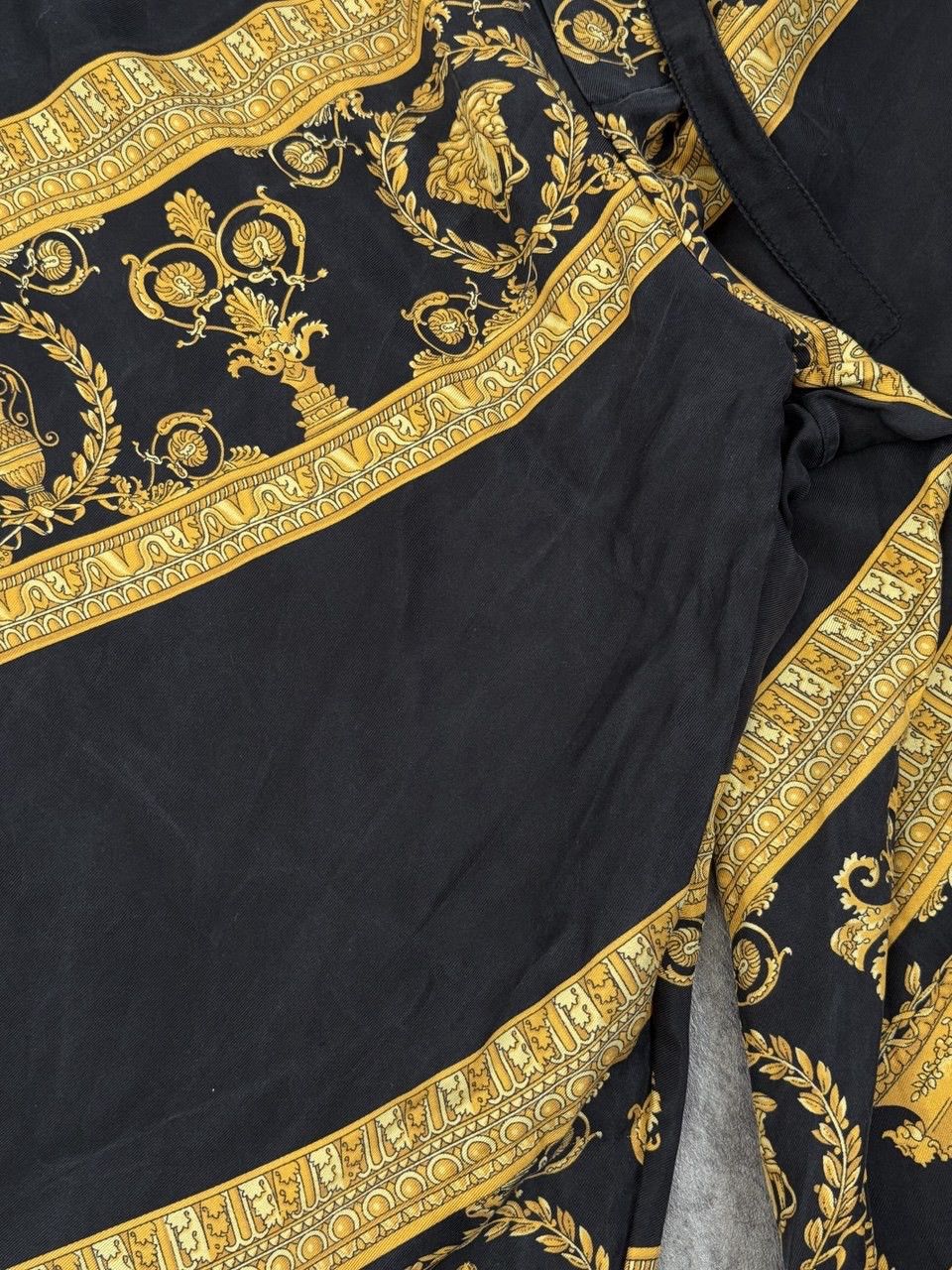 Versace Versace Black Gold Baroque Mulberry Silk Pajama Pants Size US 32 / EU 48 - 10 Thumbnail