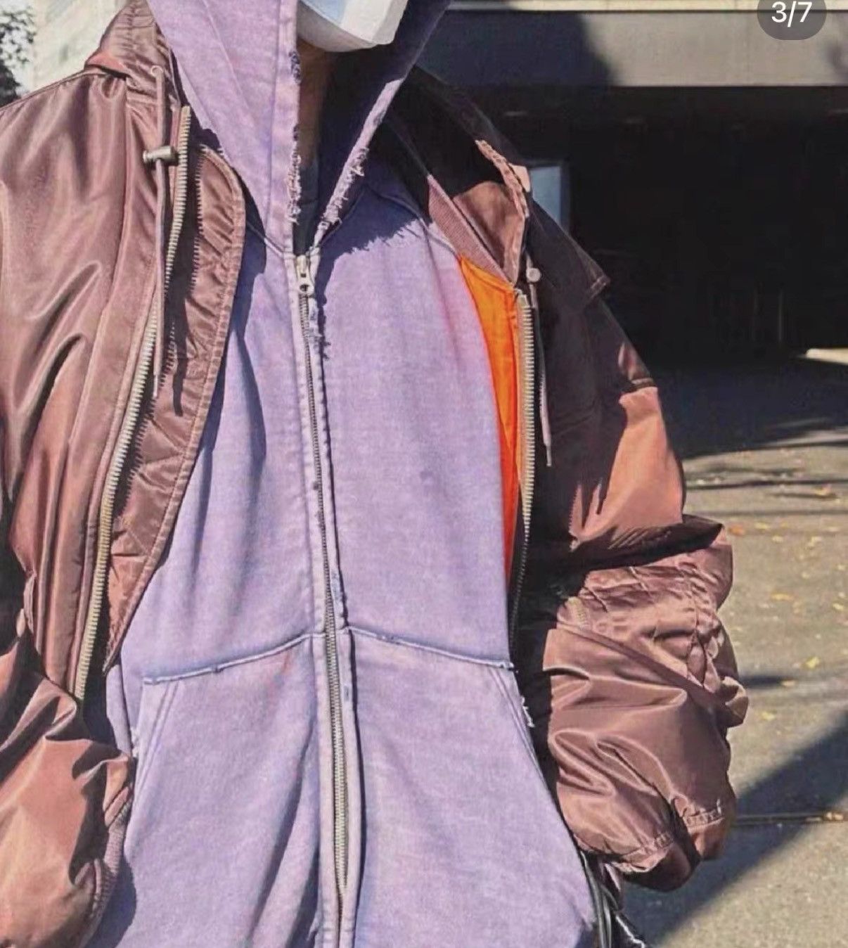 FAR FROM WHAT Far Archive Vintage Washed Taro Purple Zip-Up Hoodie J31 Size US XS / EU 42 / 0 - 7 Thumbnail