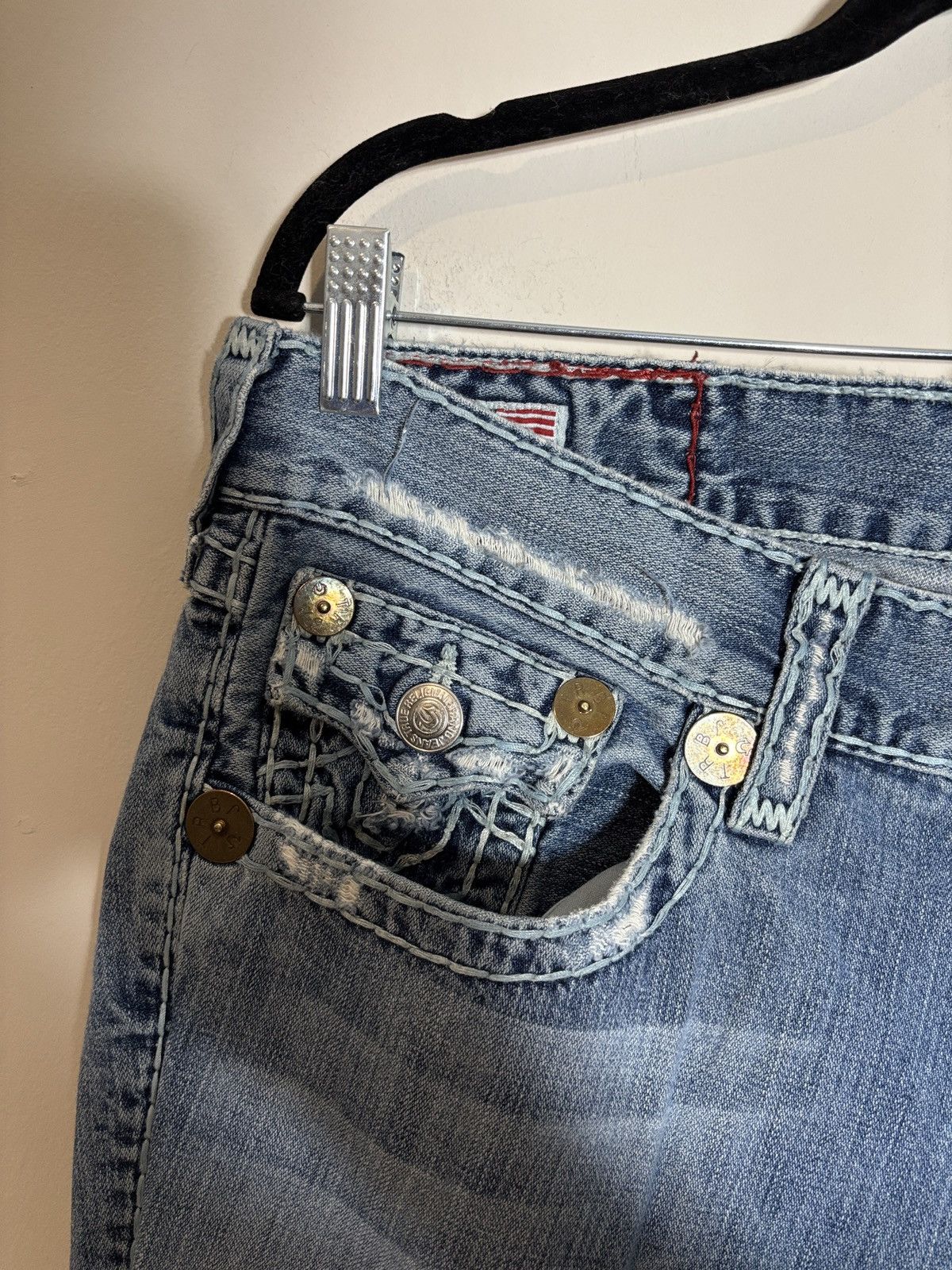 True Religion Vtg True Religion Billy Super T Bootcut Thick Stitch Jeans Size US 36 / EU 52 - 4 Thumbnail