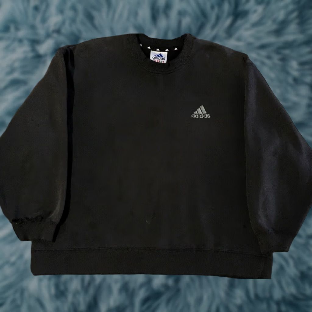 Adidas VINTAGE Adidas Thrashed Faded Distress Sweatshirt XL Boxy Grunge Surf Skate Punk Hoodie Men XL Black Trefoil Shirt Size US XL / EU 56 / 4 - 1 Thumbnail