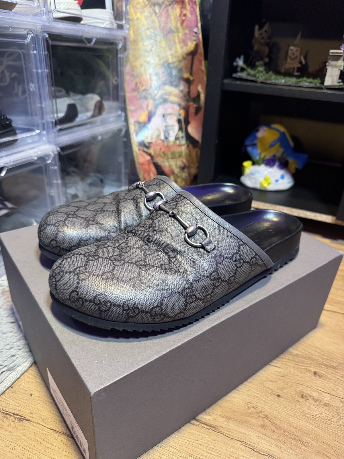 Gucci Gucci GG Supreme Mule With Horsebit Size US 10 / EU 43 - 1 Thumbnail