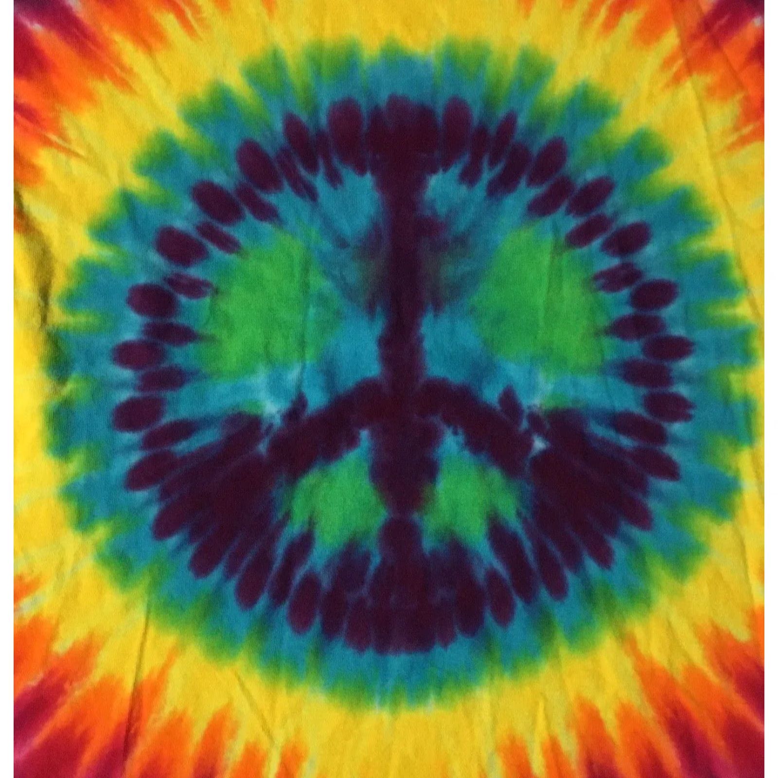 Vintage VINTAGE 90s Peace Tie Dye AOP Shirt M USA Single Stitch Hippie Surf Grunge Biker 80s Size US M / EU 48-50 / 2 - 3 Thumbnail