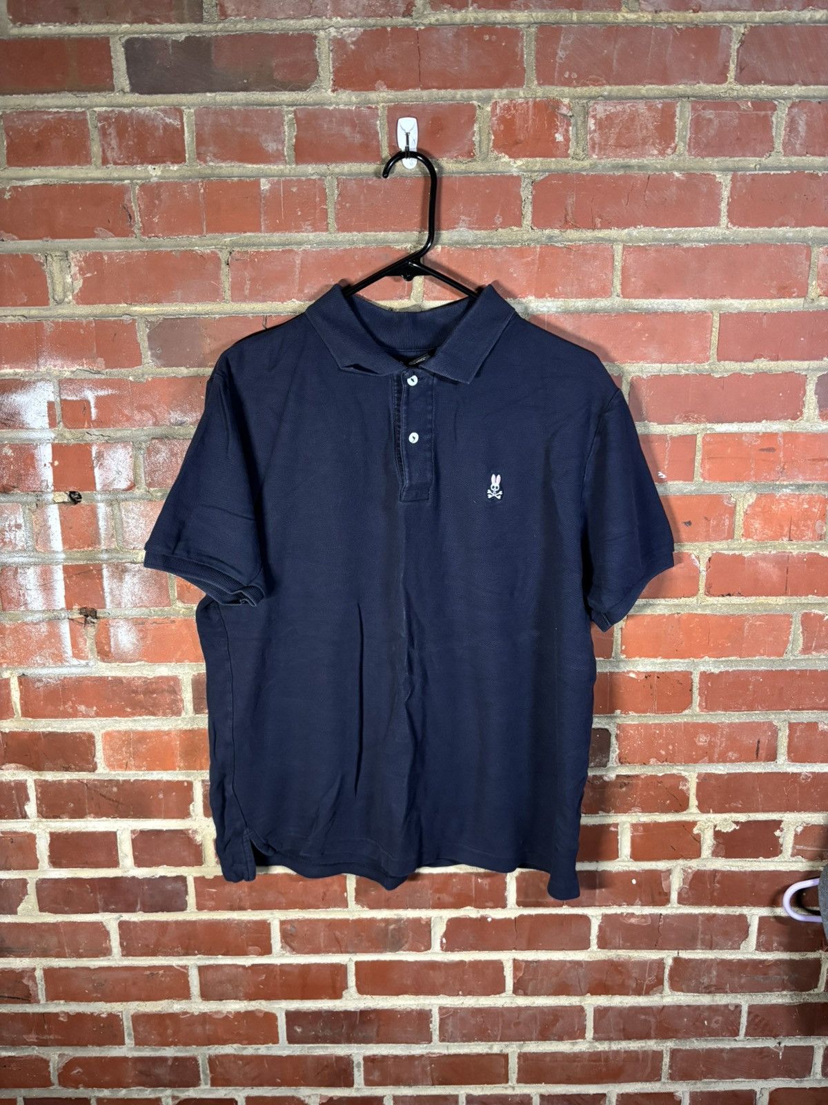 Psycho Bunny Psycho Bunny Dark Blue Polo Embroidered Robert Godley Size 6 Size US L / EU 52-54 / 3 - 1 Thumbnail