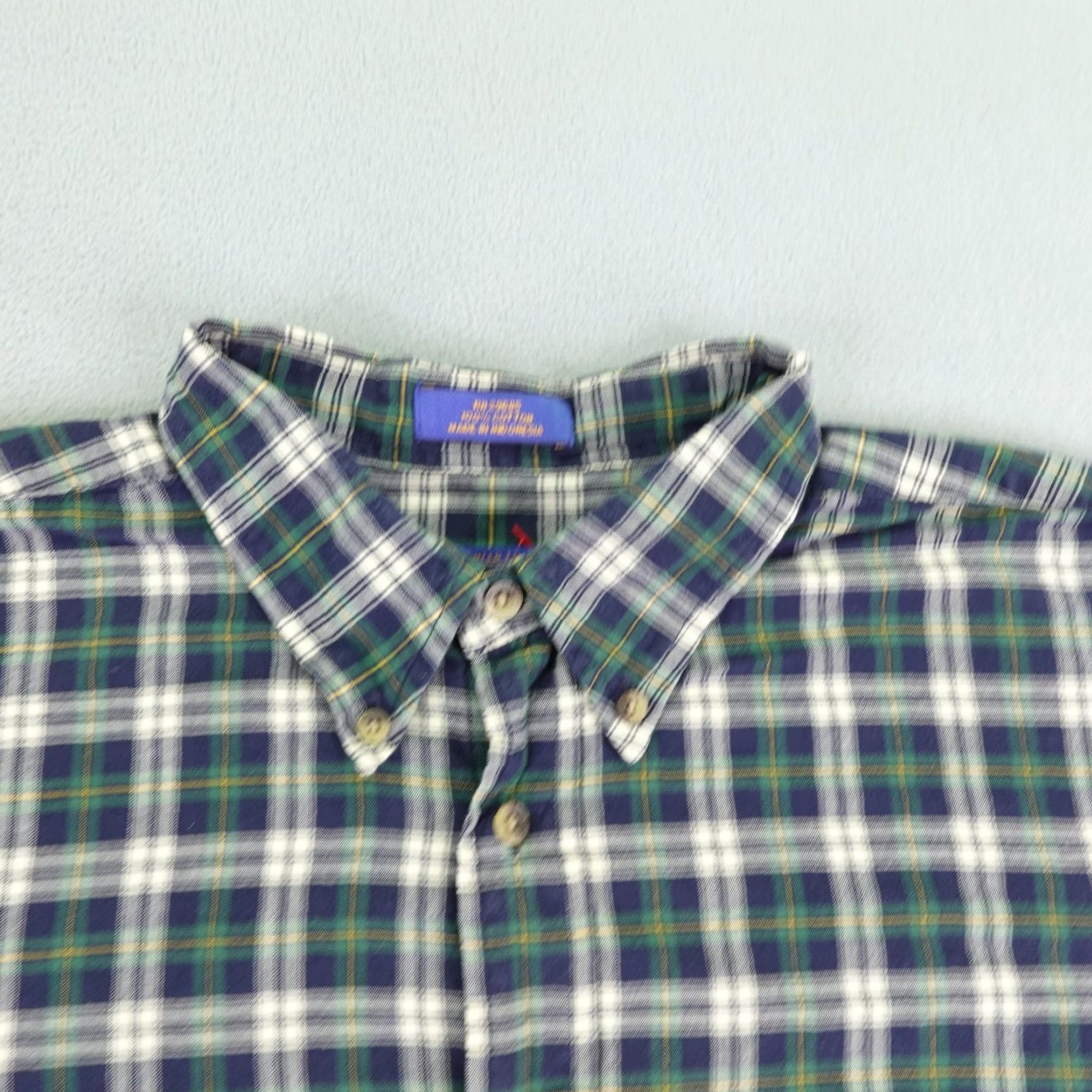 Pendleton VINTAGE Pendleton Men's Shirt XL Green Blue White Plaid Cotton Button-Up Casual Outdoor Size US XL / EU 56 / 4 - 2 Thumbnail