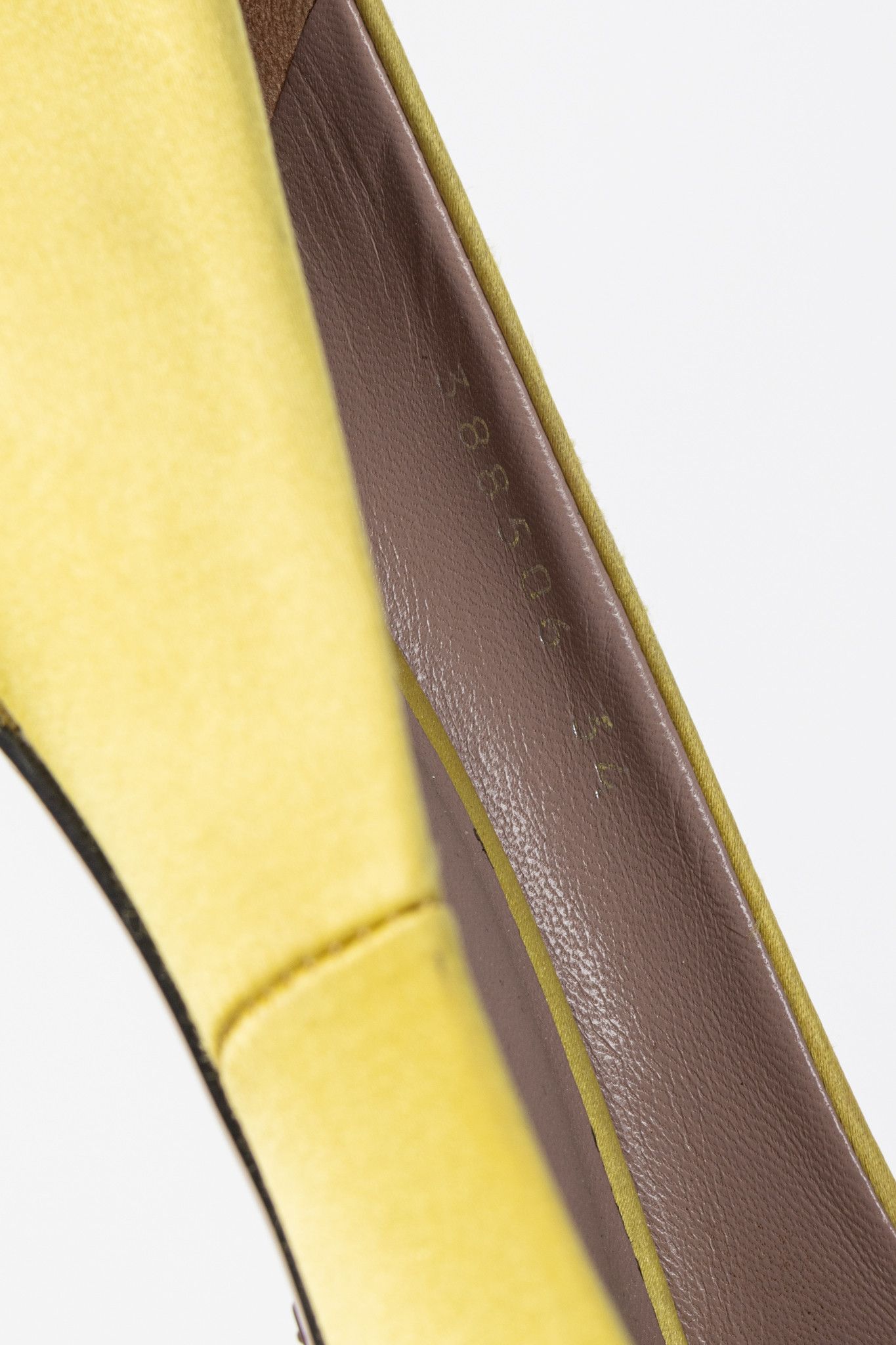 Gucci Gucci Yellow Raso Seta Crystal-GG Pointed-Toe Pumps Size US 4 / IT 34 - 10 Thumbnail