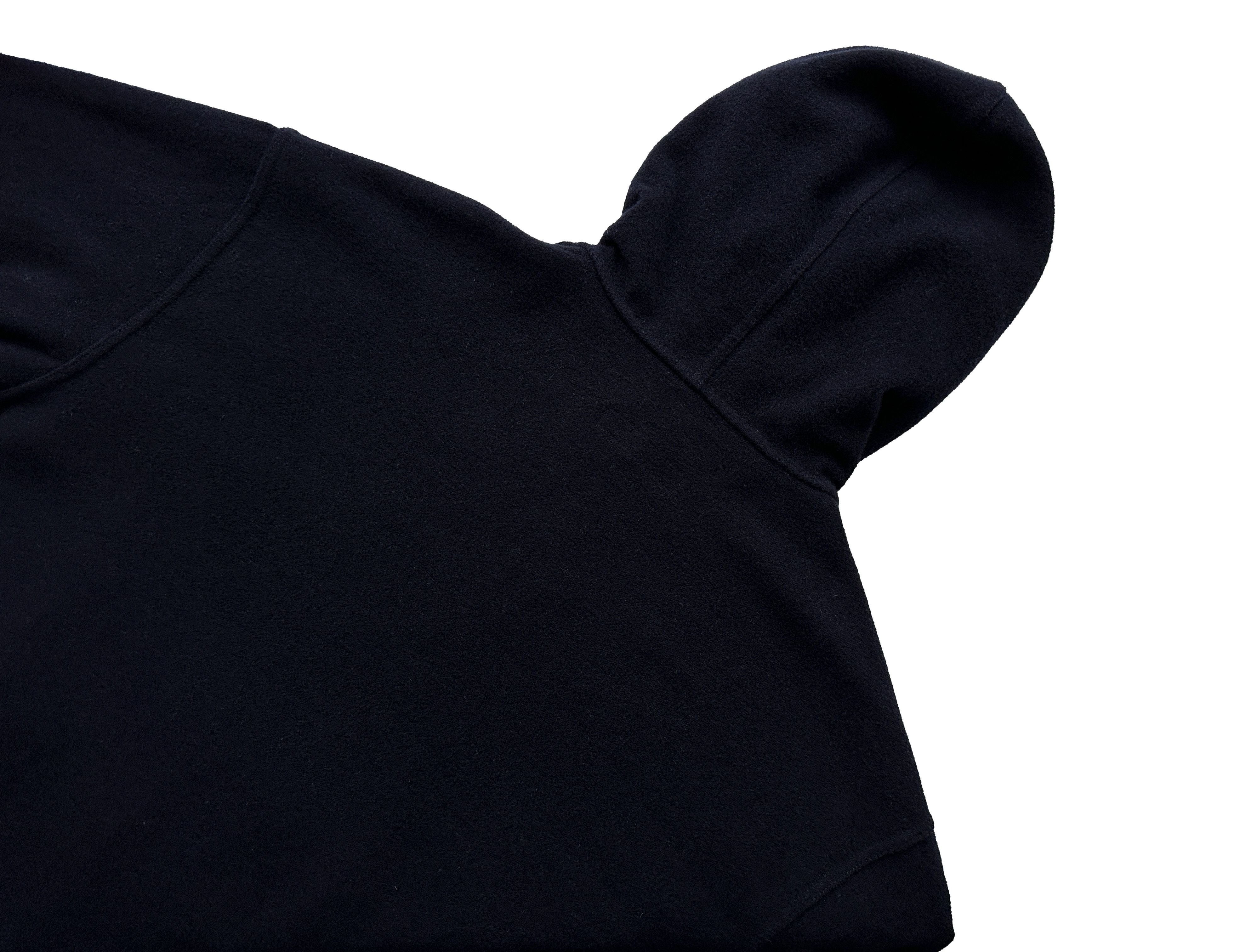Emporio Armani Emporio Armani Vintage navy wool hoodie Size US XL / EU 56 / 4 - 11 Thumbnail