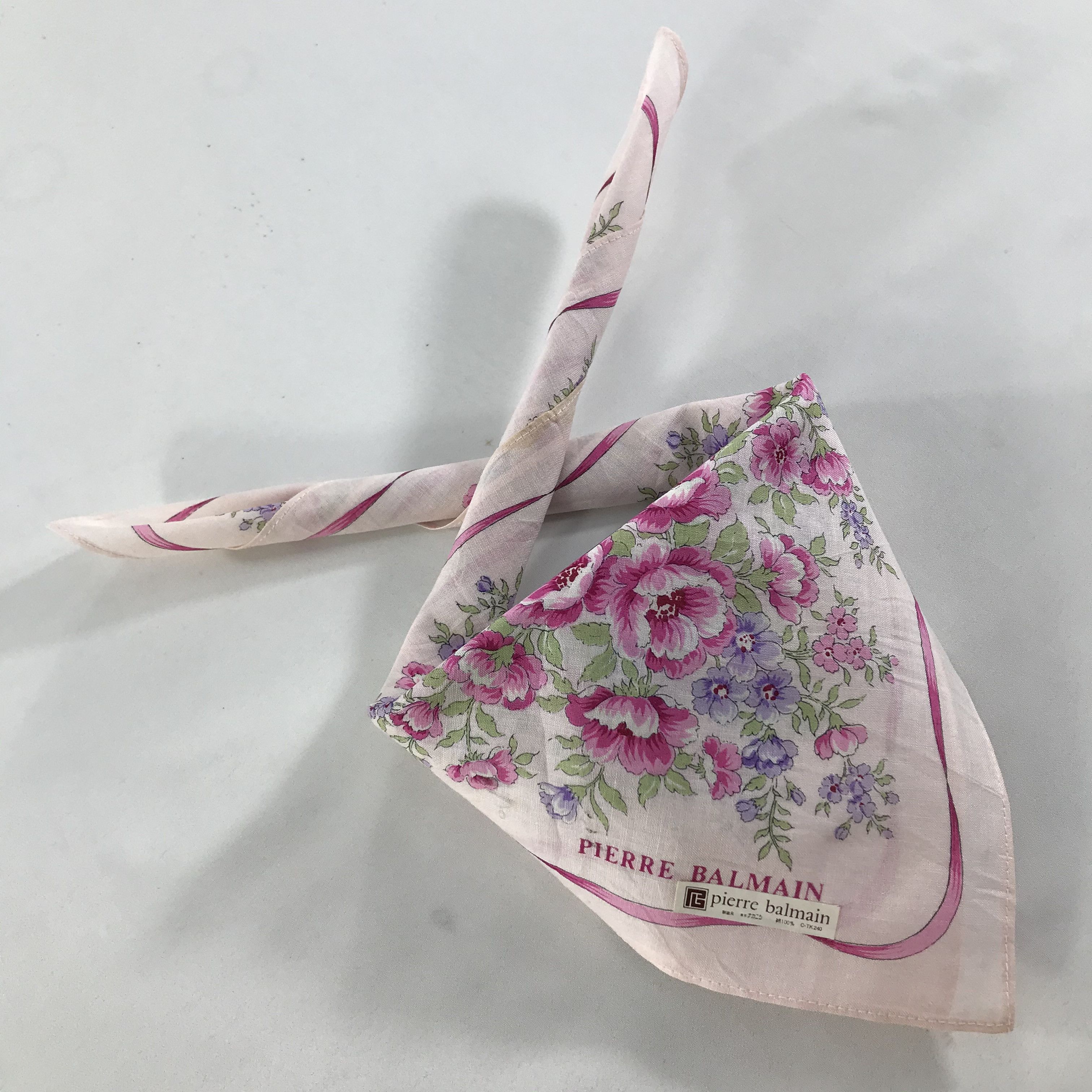 Pierre Balmain × Vintage Pierre Balmain Bandana / Handkerchief / Neckerchief - S1636 Size ONE SIZE - 4 Thumbnail