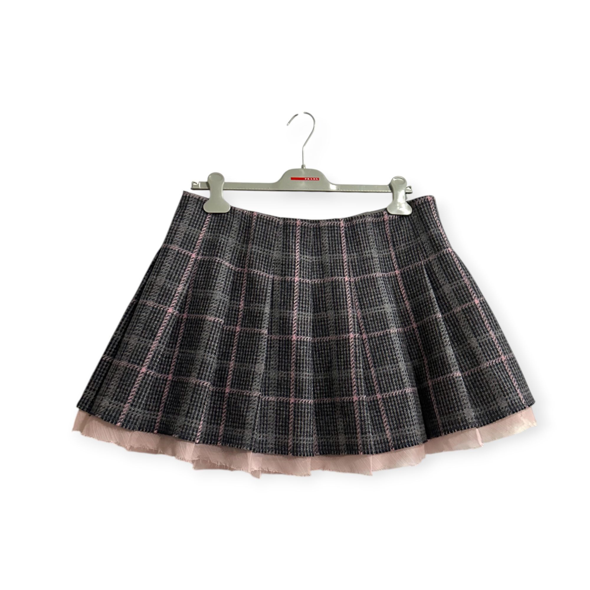 LoveShackFancy Loveshackfancy Rooney Pleated Wool Miniskirt, Plaid, Size 10 Size 32" / US 10 / IT 46 - 1 Thumbnail