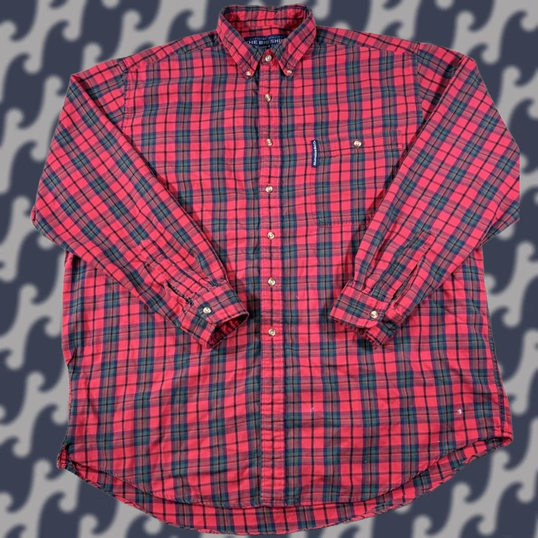 Abercrombie & Fitch Abercrombie & Fitch Big Shirt Mens Large Red Flannel Button Up 100% Cotton Shirt Regular Mens Red Flannel Button-Up Pockets Vintage No Size US L / EU 52-54 / 3 - 1 Thumbnail
