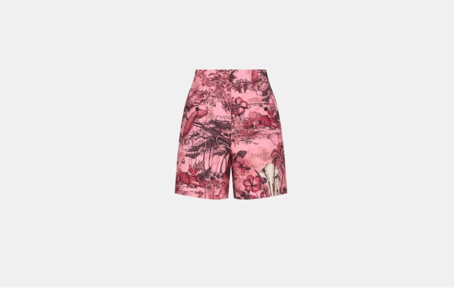 Dior o1w1db10824 Wool & Silk Short in Multicolor Size 26" / US 2 / IT 38 - 2 Thumbnail