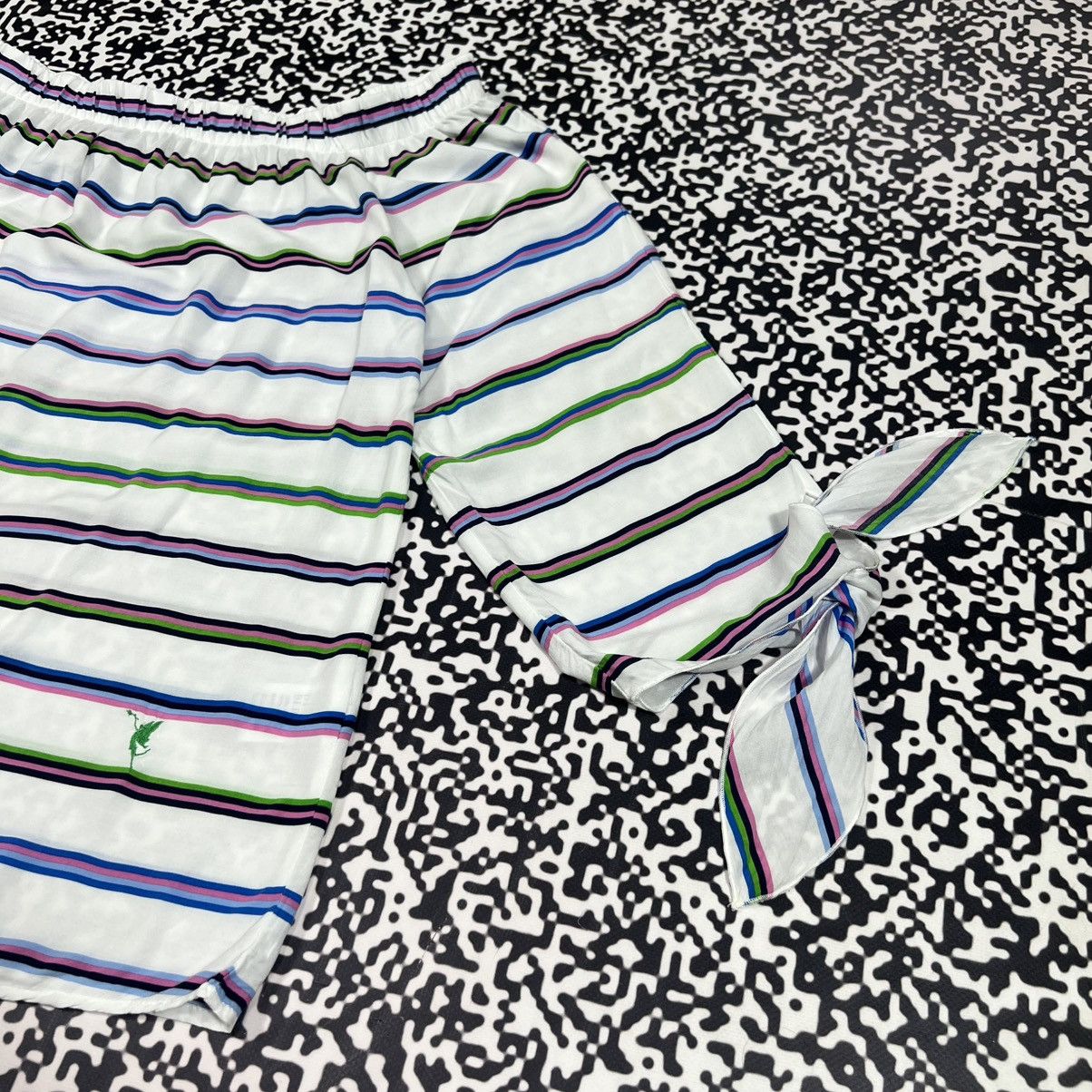 Vintage Emily Van Den Bergh Striped Retro Luxury Style Blouses Shirt Size M / US 6-8 / IT 42-44 - 12 Thumbnail