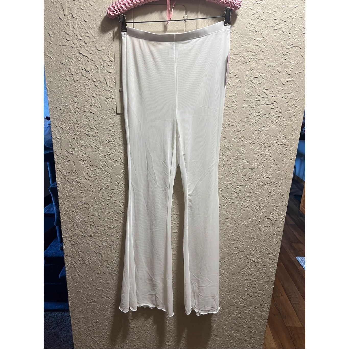 Other Wild Fable White Mesh Flare Cover Up Pants Woman’s Size Smal Size 26" / US 2 / IT 38 - 1 Thumbnail