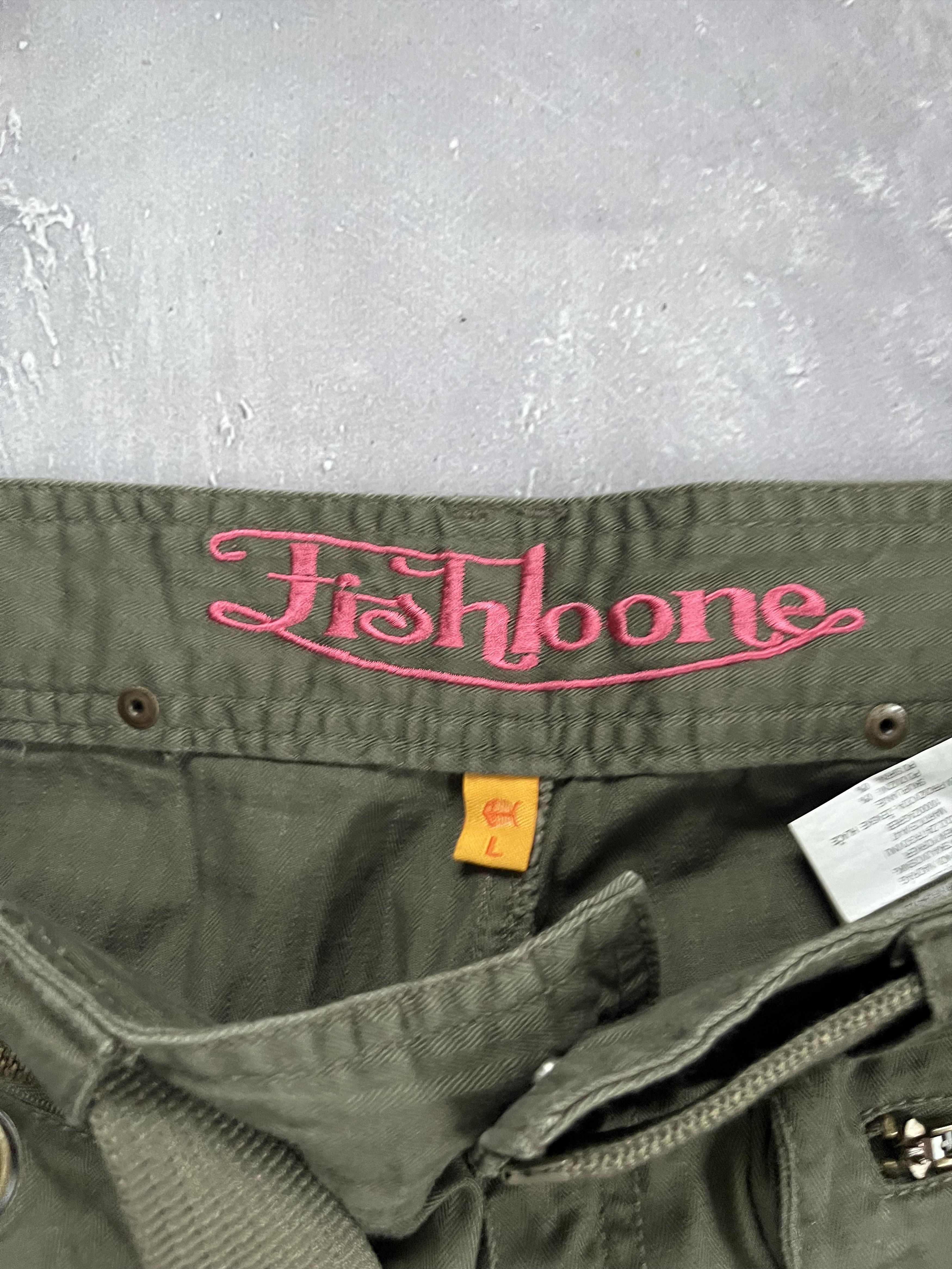 Vintage Fishbone Cargo Pants Military Olive Green Utility Techwear Size US 32 / EU 48 - 4 Thumbnail