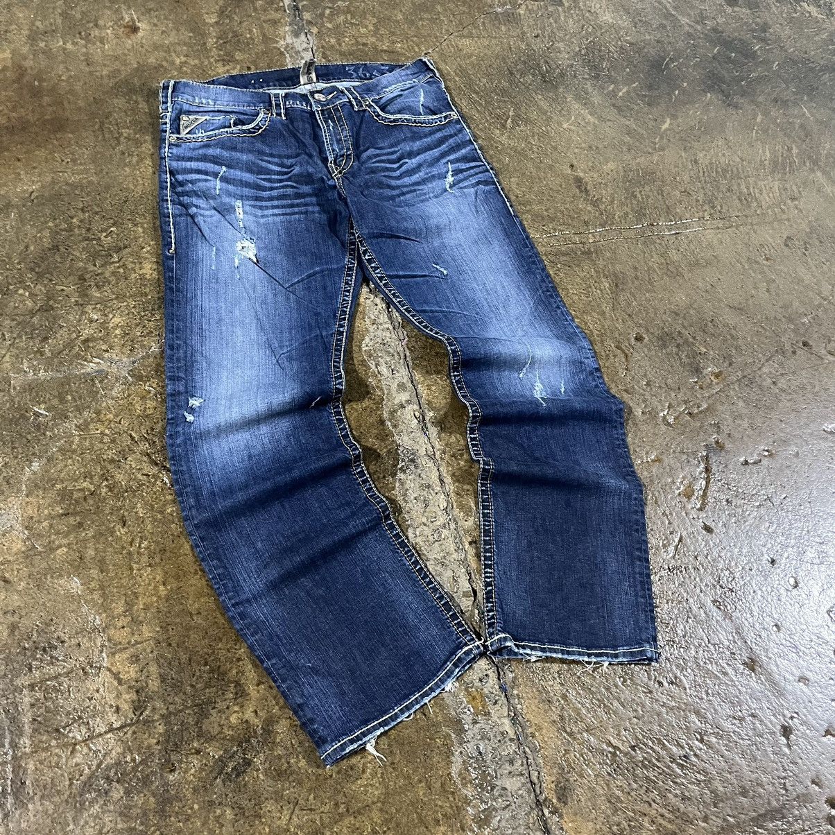 Affliction × Vintage Crazy Y2K Affliction Style Jeans Faded Boot Cut Wide Leg Size US 36 / EU 52 - 8 Thumbnail