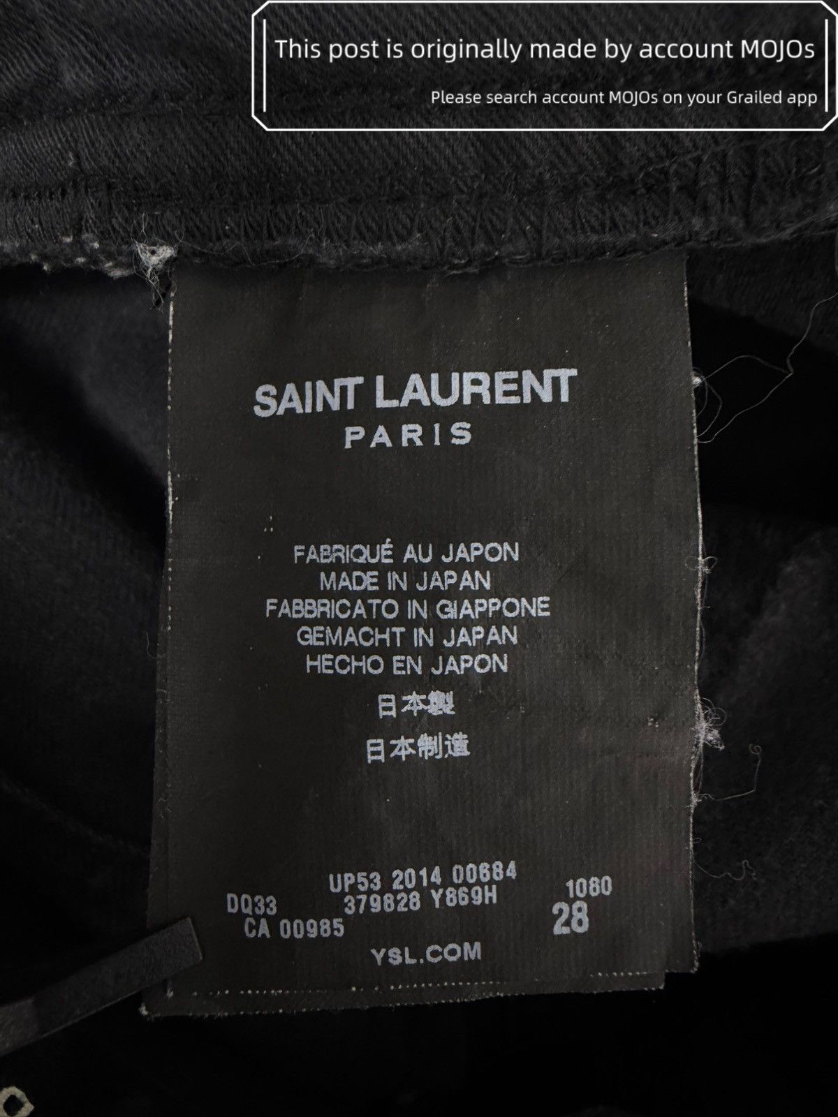 Saint Laurent Paris Sz 28 Saint Laurent Paris 15SS D02 Basic Vintage Black Denim Size US 28 / EU 44 - 6 Thumbnail