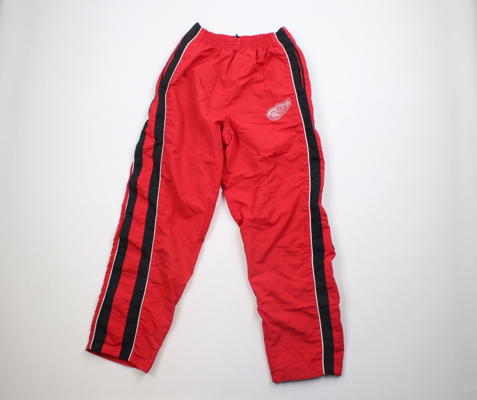 Vintage Vintage 90s Faded Lined Detroit Red Wings Hockey Pants Red Size ONE SIZE - 1 Thumbnail