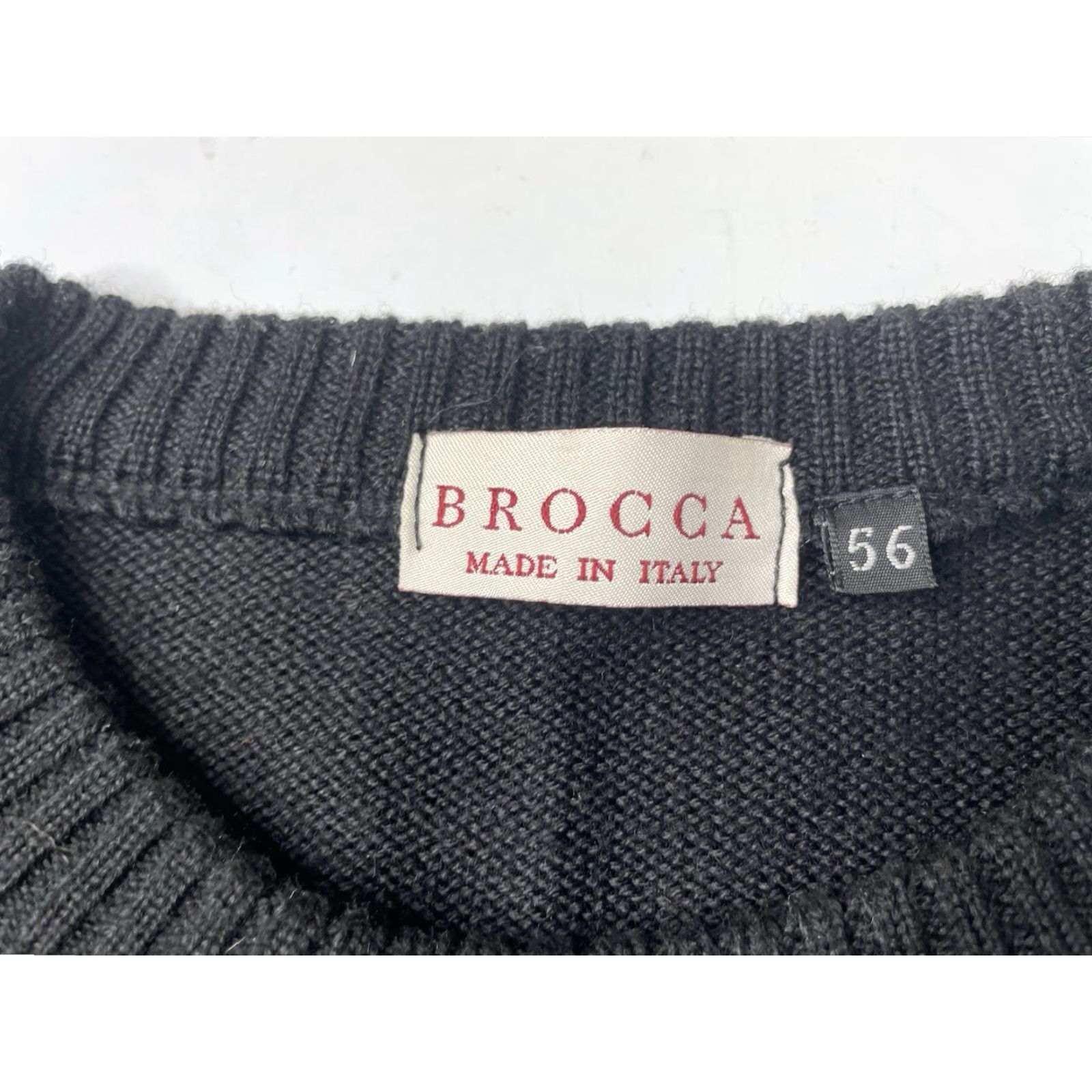 Vintage VINTAGE Brocca Sweater Wool Knit Black 56 Men’s 56 Wool Pullover Knit Italy Grandpa Unisex Adults Charity Size US XL / EU 56 / 4 - 2 Thumbnail