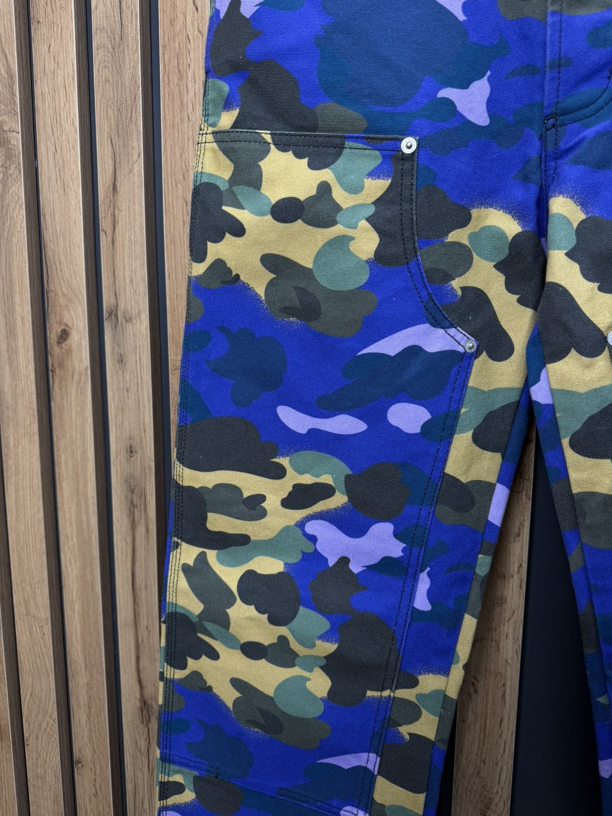 Bape Bape x Heron Preston Double Knee Camo Duck Painter Pants XS Size US 30 / EU 46 - 6 Thumbnail