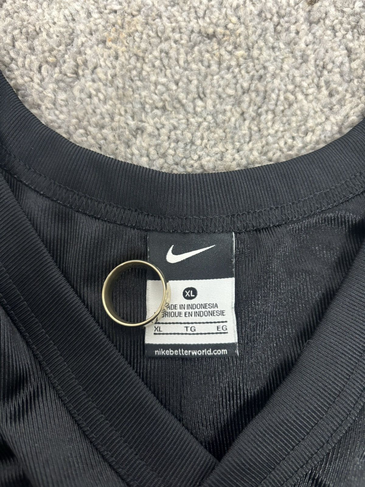 Nike Vintage black nike mesh jersey Size US XL / EU 56 / 4 - 4 Thumbnail