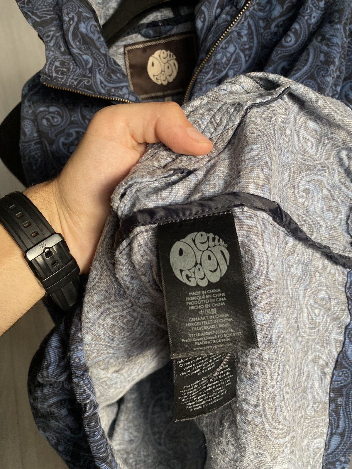 Pretty Green × Vintage Pretty Green anorak full print paisley