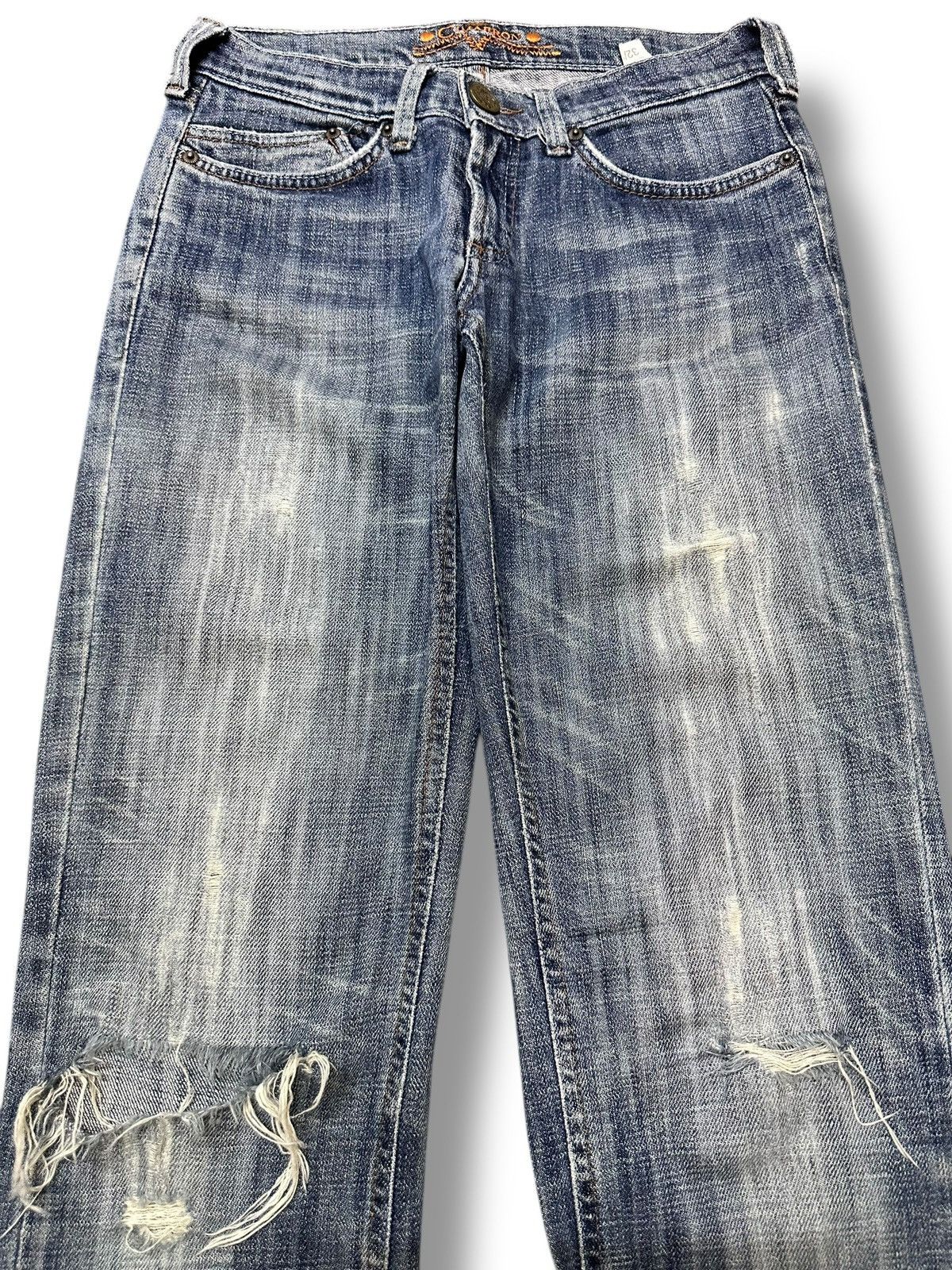 Japanese Brand Distressed Vintage Jeans Flare Style With Faded Wash Size US 28 / EU 44 - 3 Thumbnail