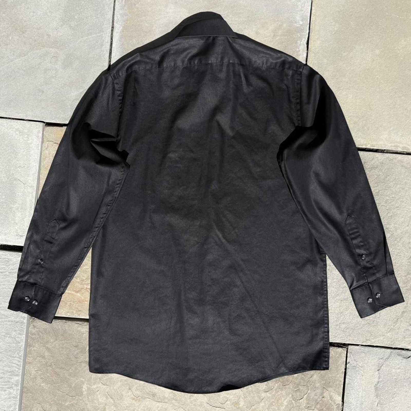 Arrow Vintage 90s Black Sateen Button Down Shirt Size US M / EU 48-50 / 2 - 4 Thumbnail
