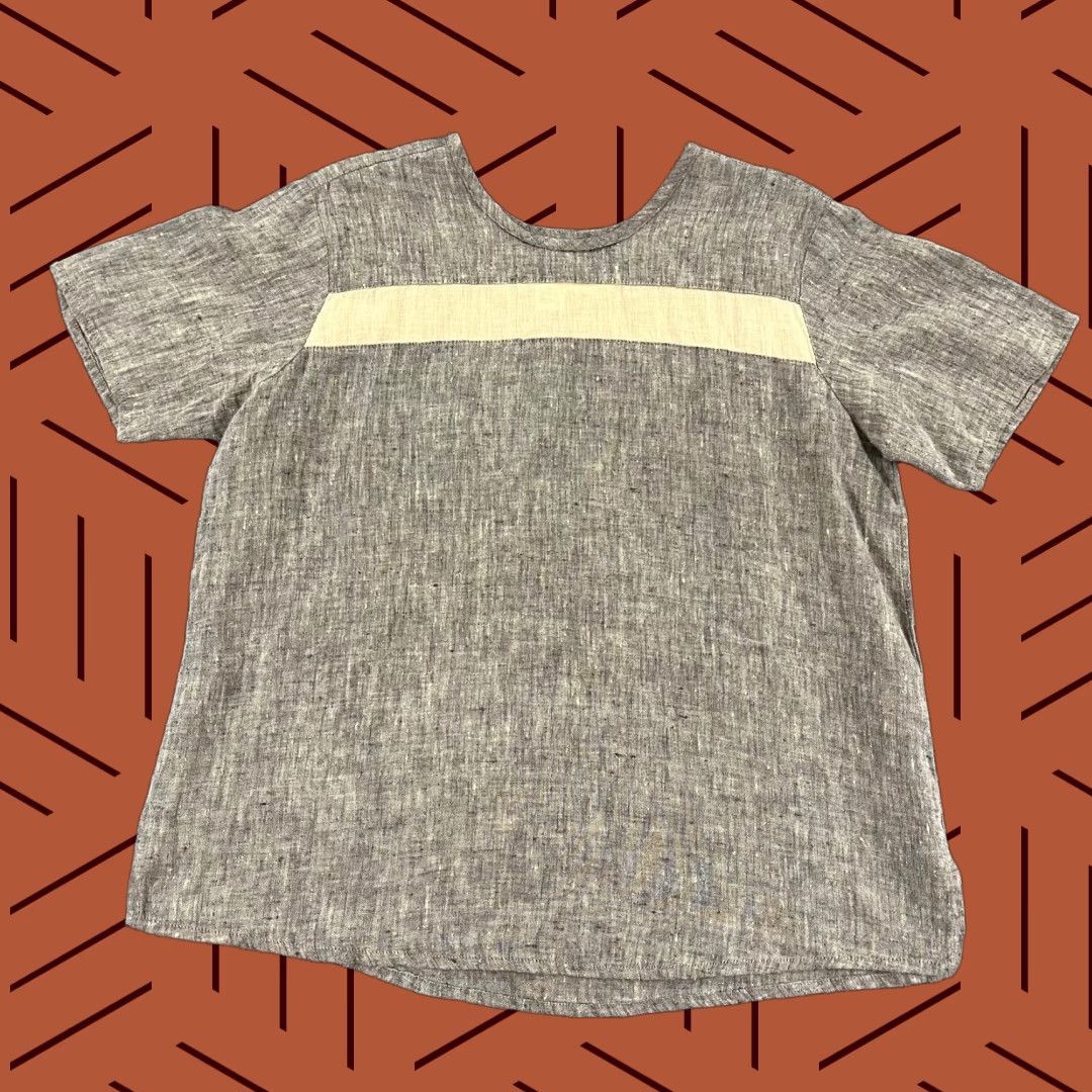 FLAX FLAX Shirt Women Small Brown 100% Linen Blouse Top Lagenlook Short Sleeve Jeanne Shirt (Regular) Womens Size S / US 4 / IT 40 - 1 Thumbnail