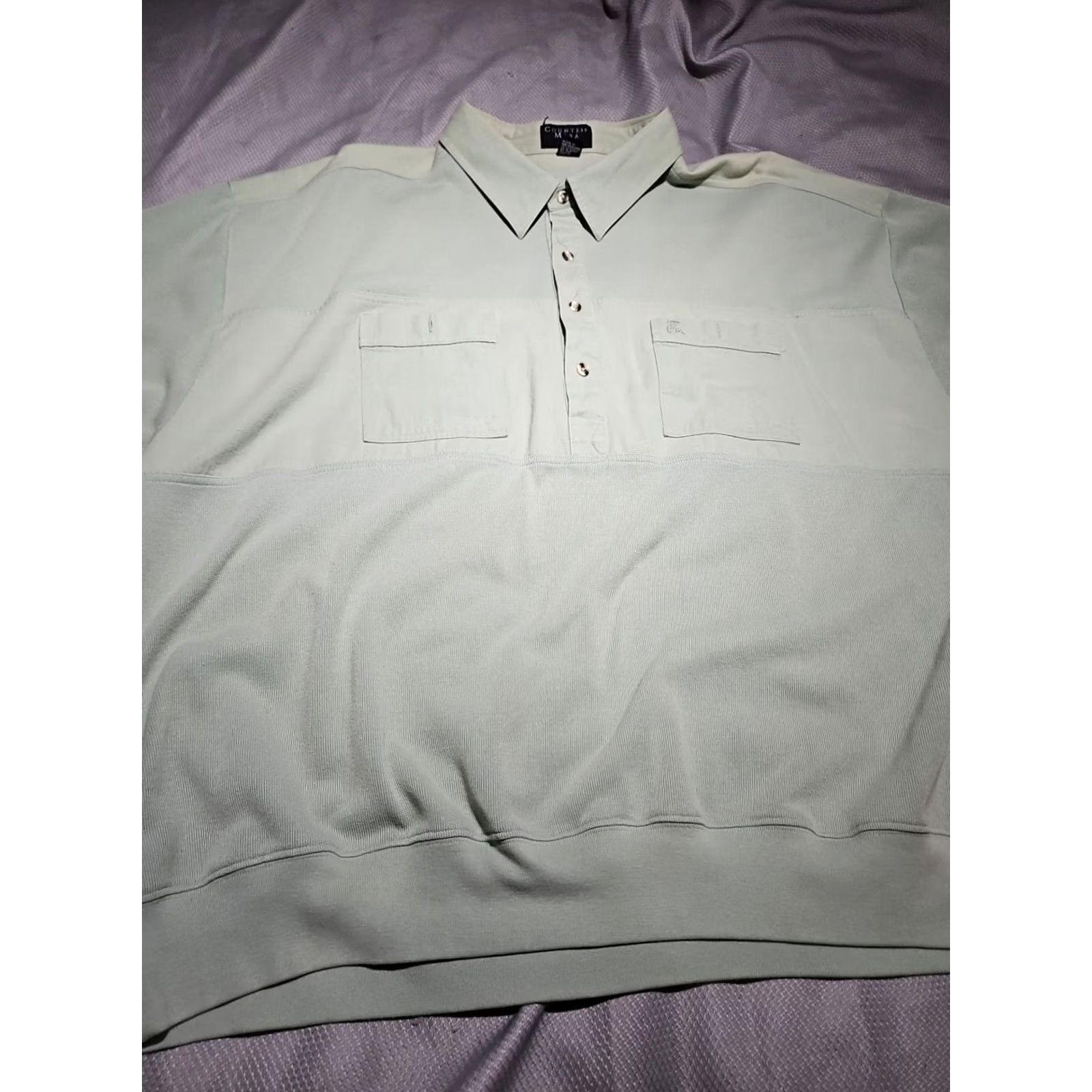 Countess Mara Countess Mara Polo Shirt - Mens - Mint Green - Ribbed Knit - Button - Size 4XL - Pre-Owned - Condition Check Size US XXL / EU 58 / 5 - 5 Thumbnail
