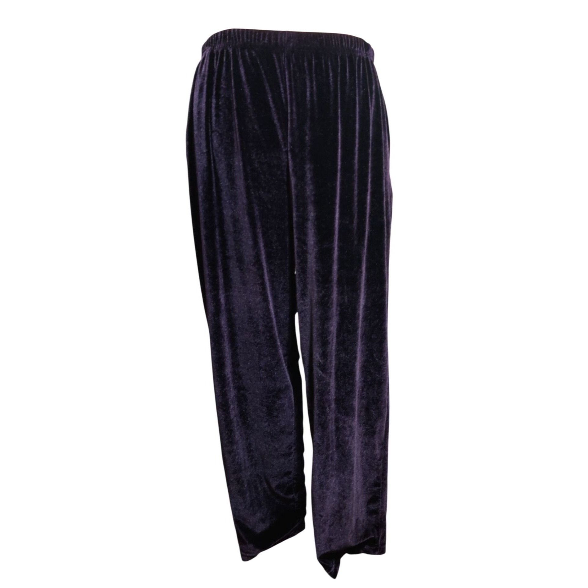 Coldwater Creek Coldwater Creek XL Womens Deep Purple Velour Pants Vintage P Size 35" - 9 Thumbnail
